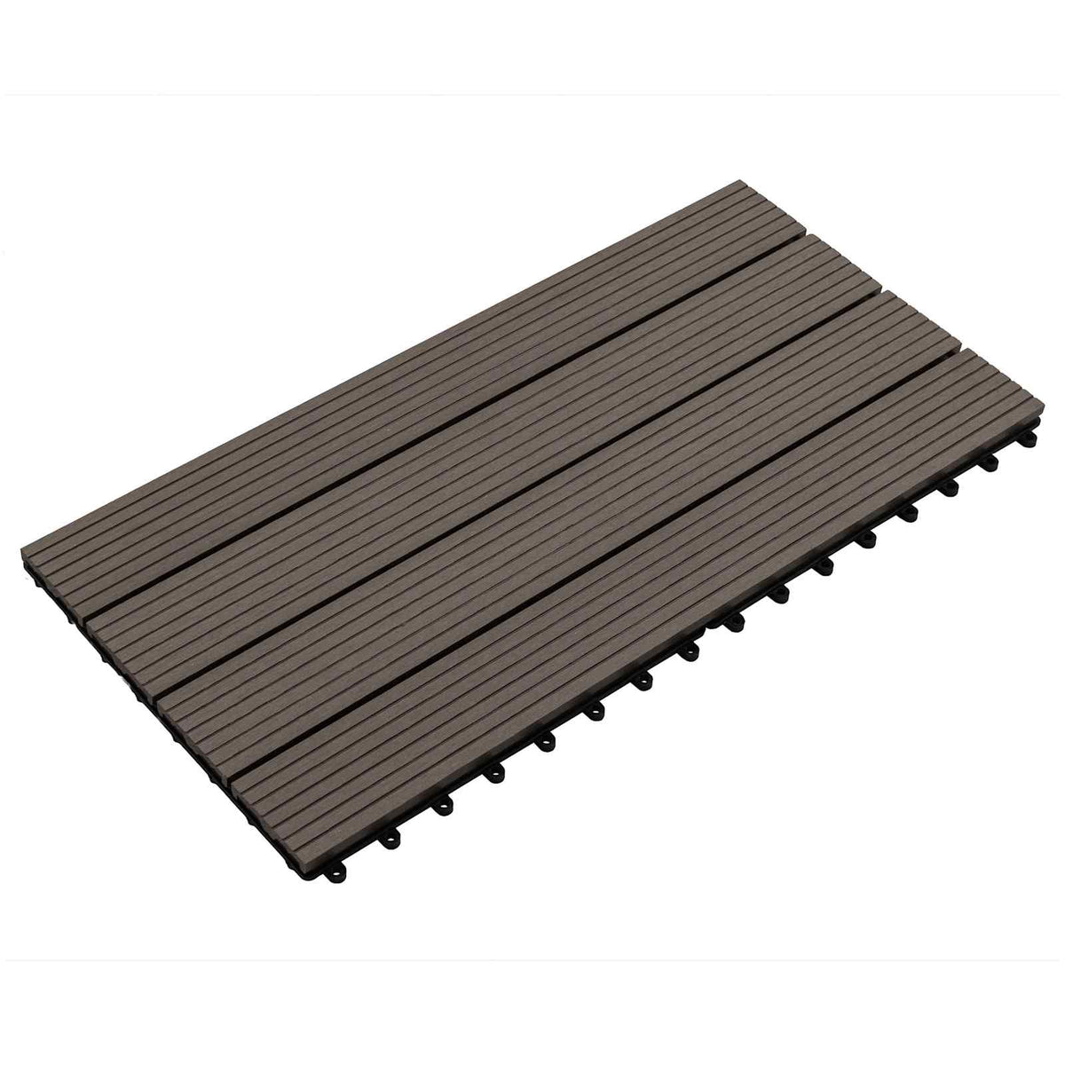 Decking Tile 6 pcs Dark Brown 60 x 30 cm WPC