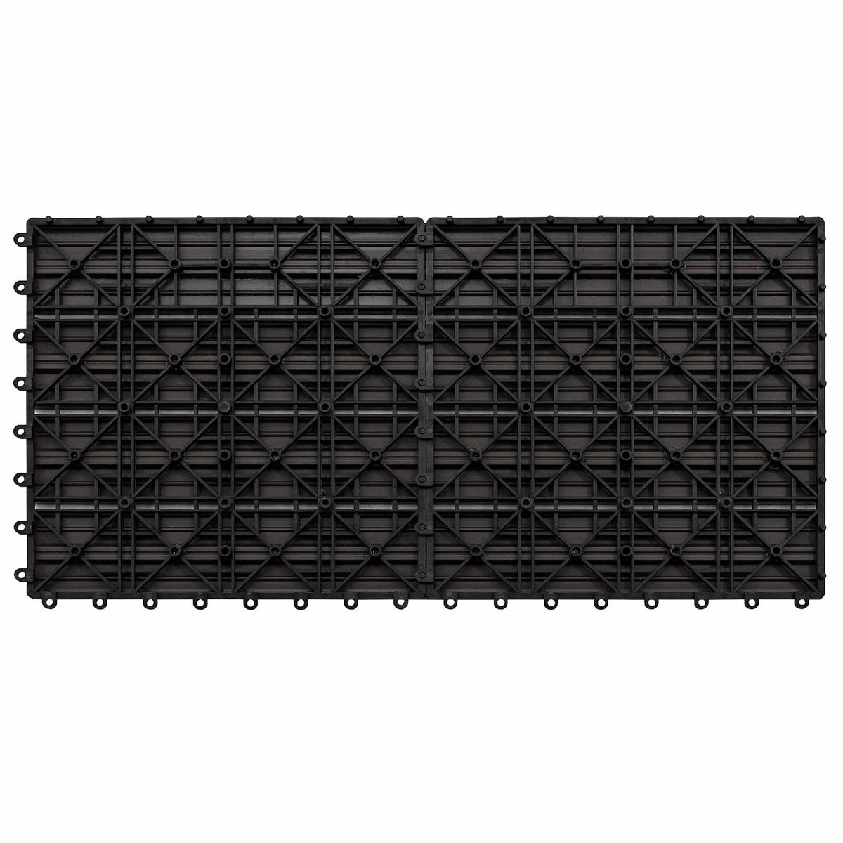 Decking Tile 6 pcs Dark Brown 60 x 30 cm WPC