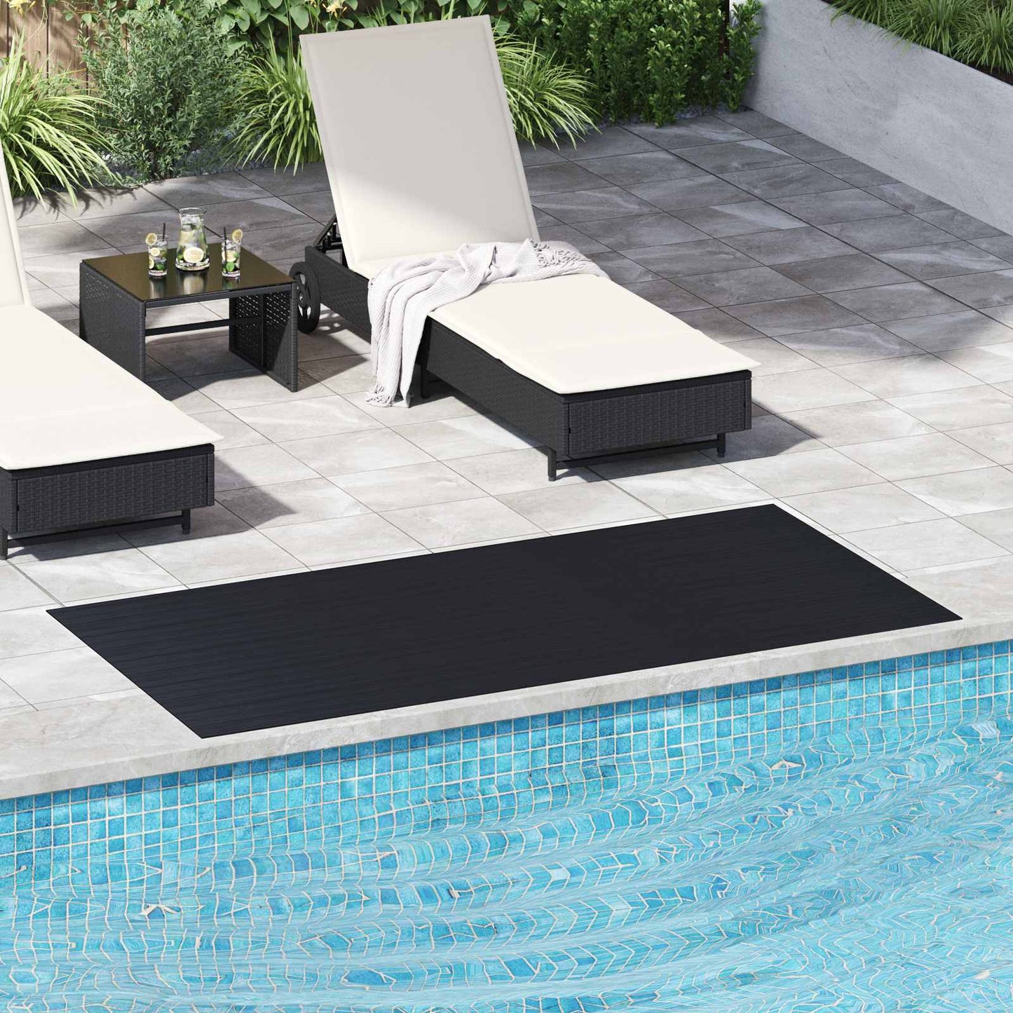 Floor Mat Black 1 x 2 m Rubber