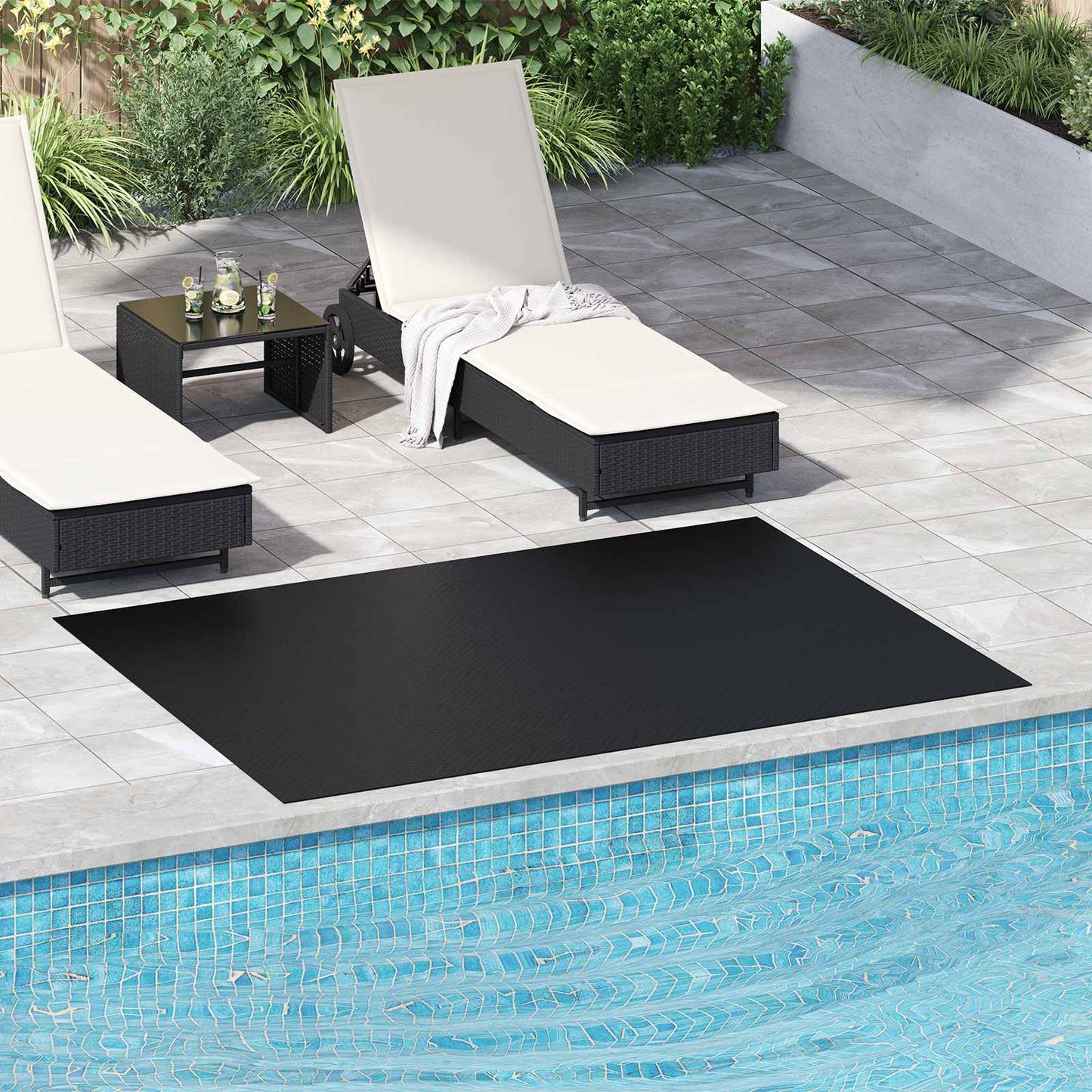 Floor Mat Black 1.5 x 2 m Rubber