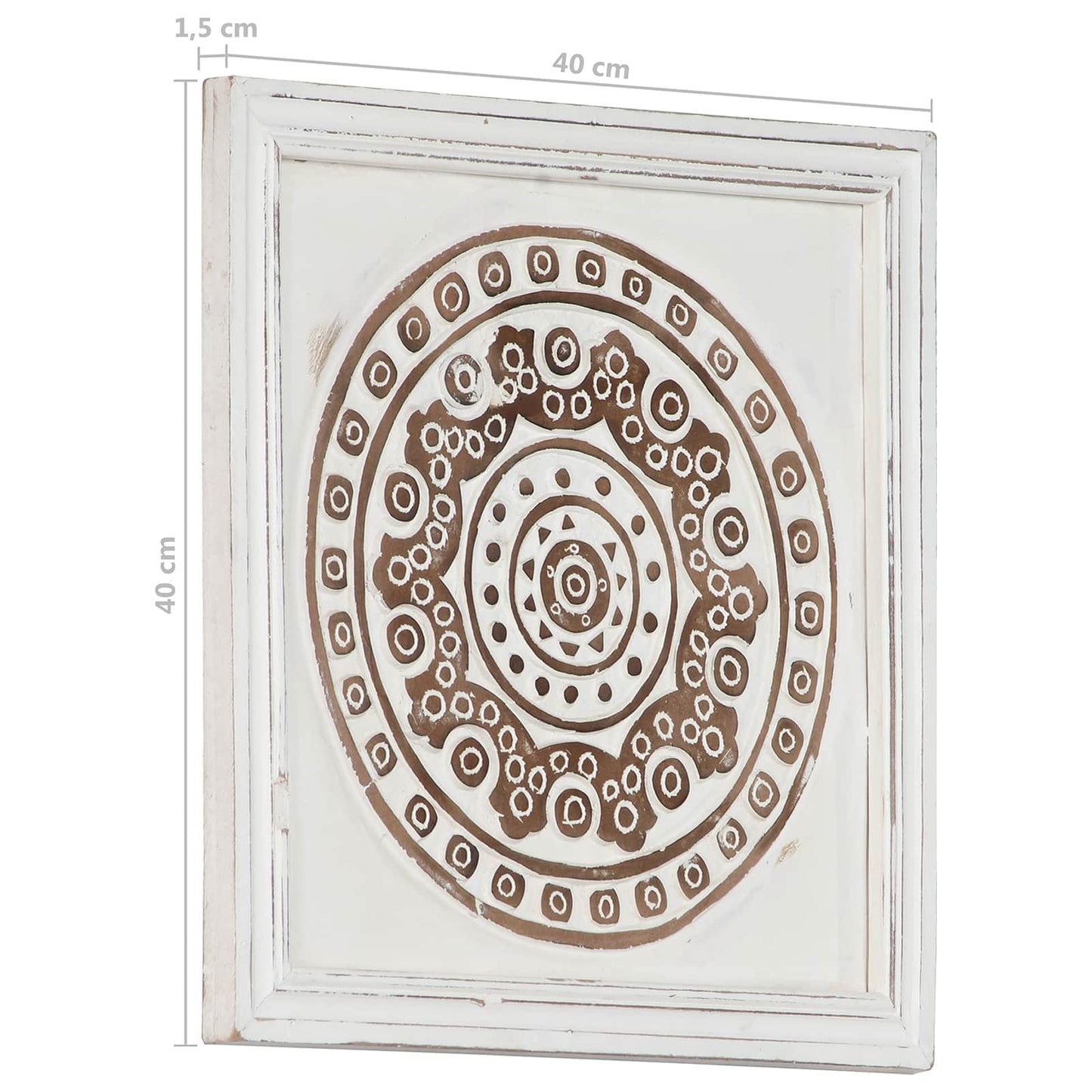 Art Decor 2 pcs Brown and White 40 x 40 x 1.5 cm