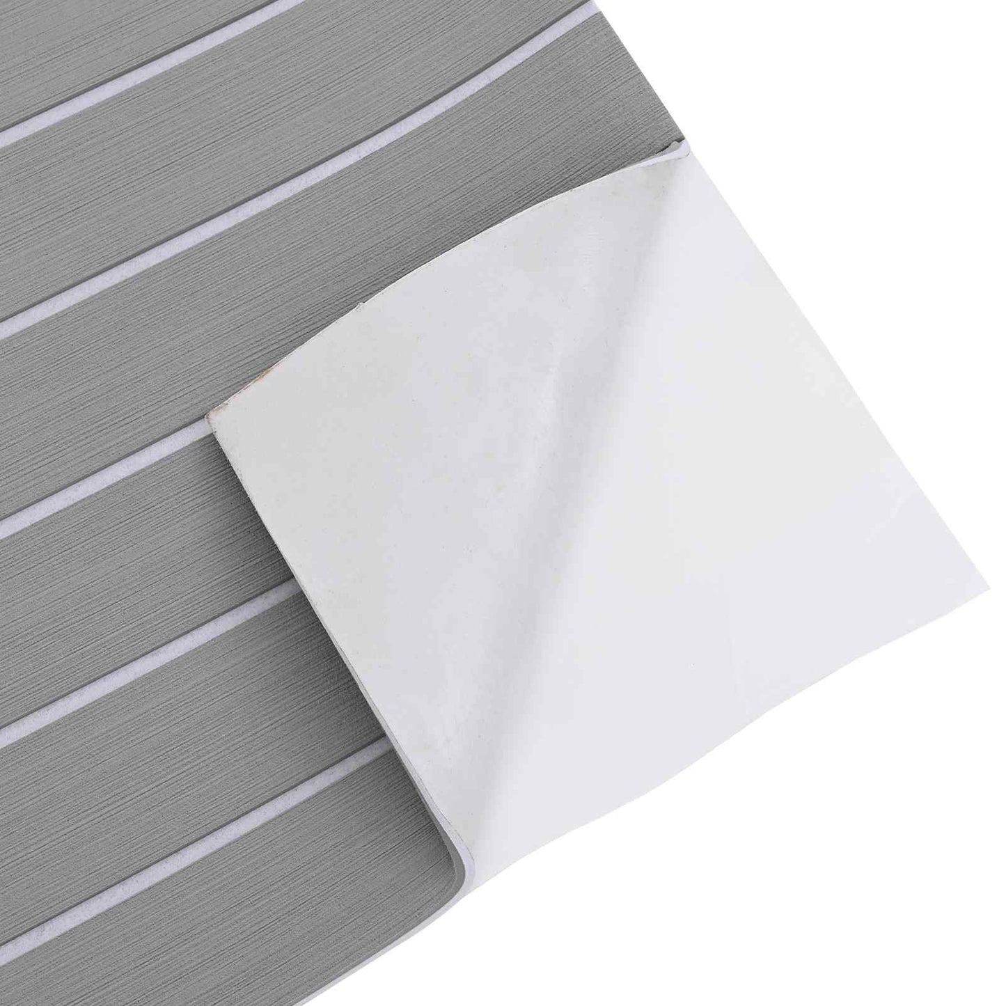Boat Mat Striped Light Grey and White 240 x 90 cm EVA
