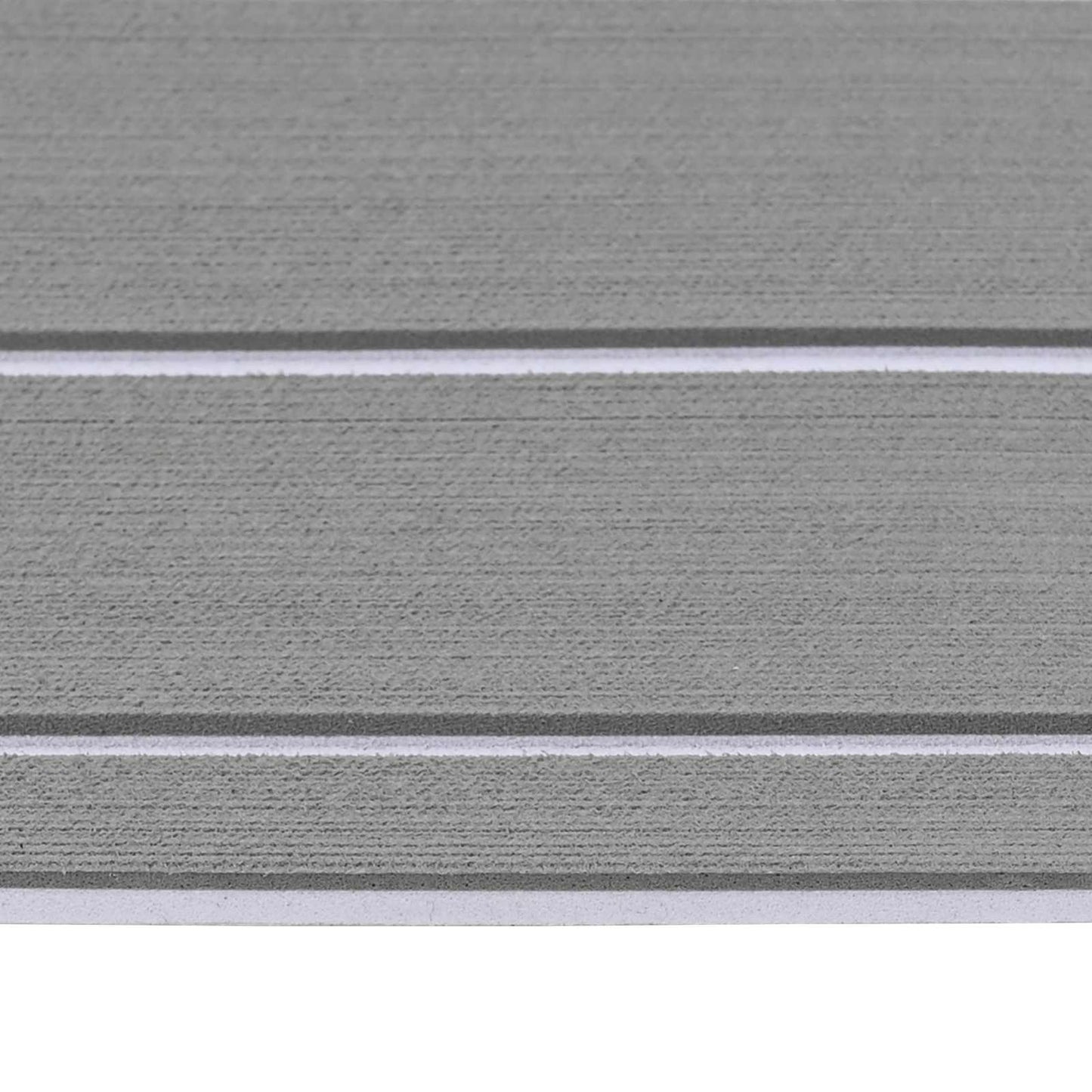 Boat Mat Striped Light Grey and White 240 x 90 cm EVA