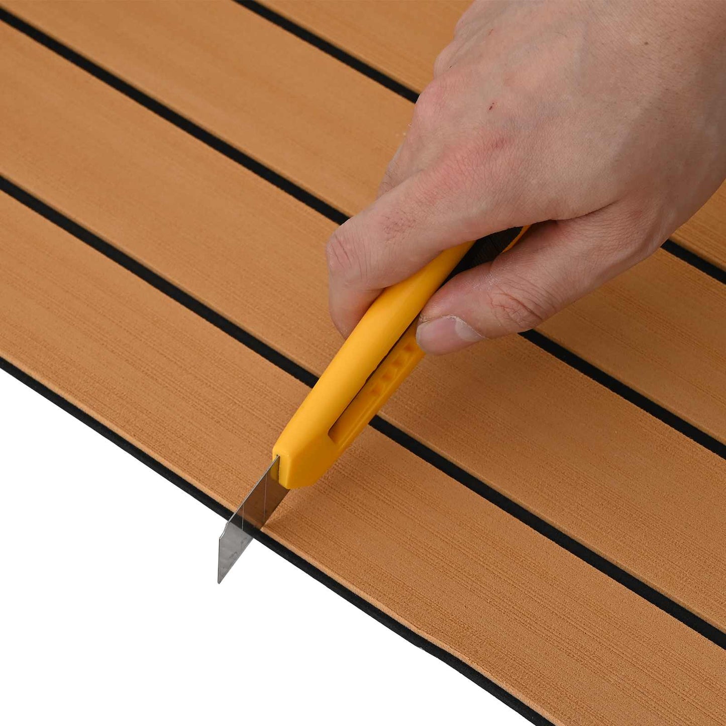 Boat Mat Striped Brown and Black 240 x 60 cm EVA