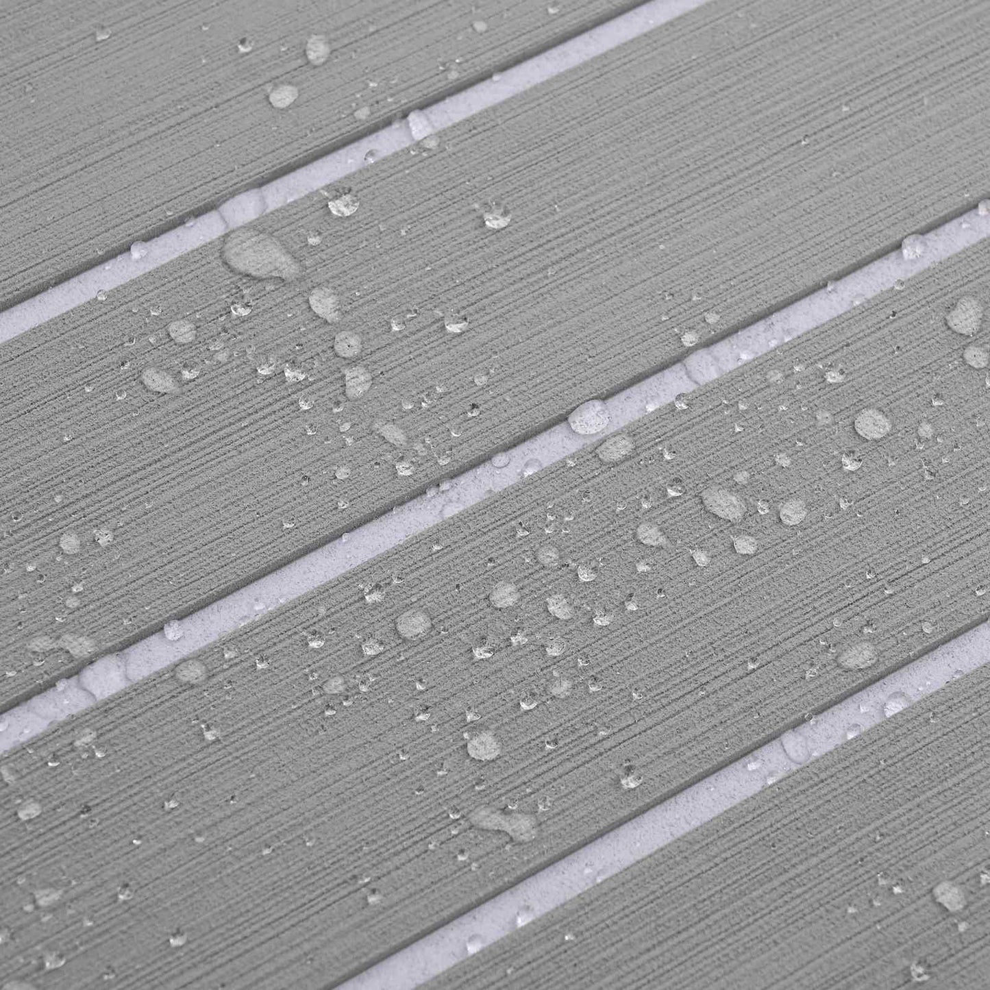 Boat Mat Striped Light Grey and White 240 x 60 cm EVA