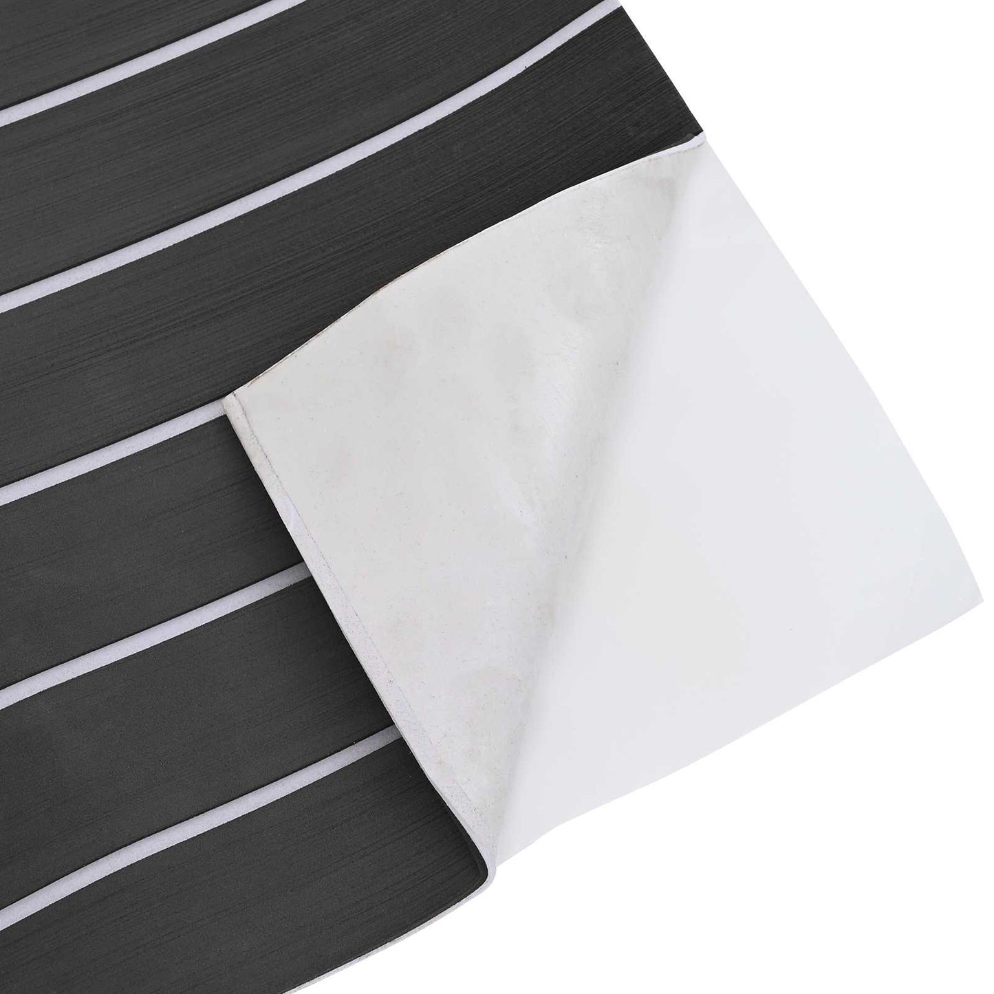 Boat Mat Striped Dark Grey and White 240 x 60 cm EVA
