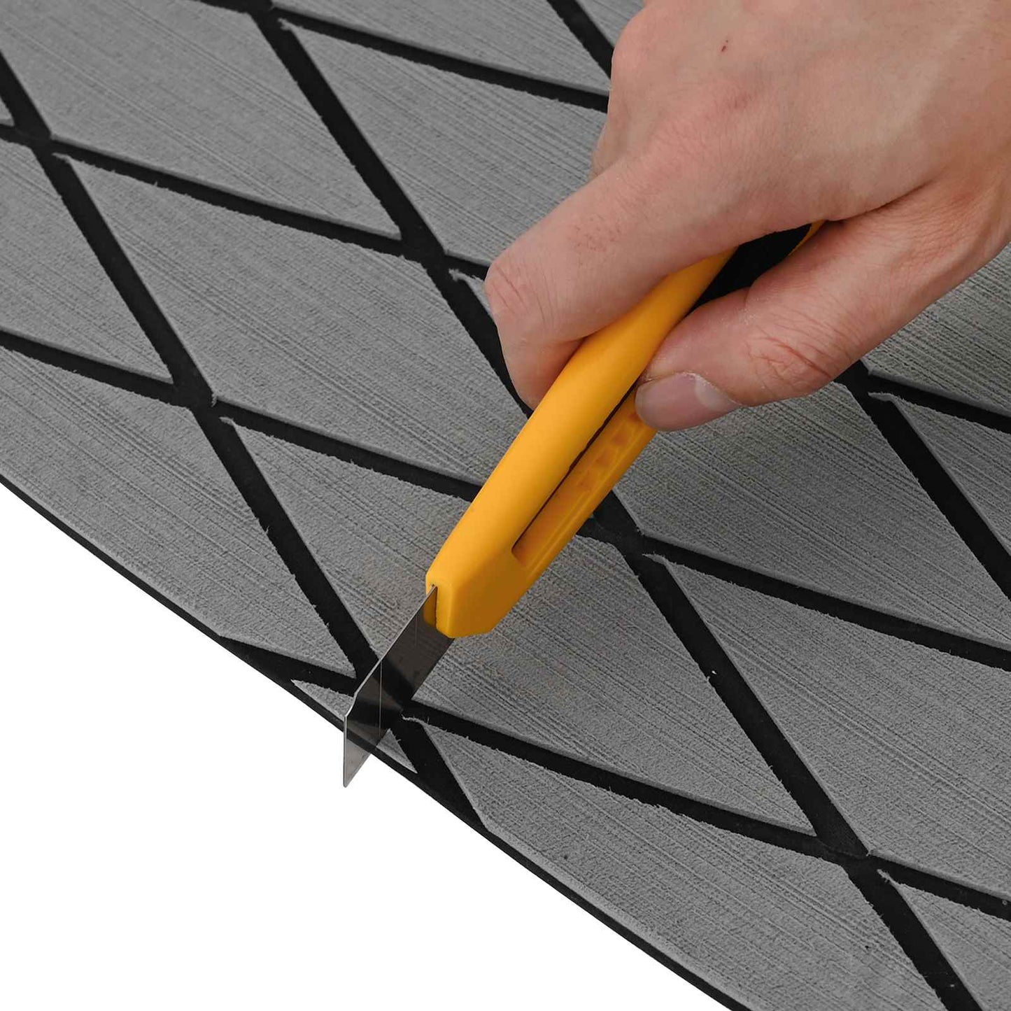 Boat Mat Harlequin Light Grey and Black 190 x 70 cm EVA