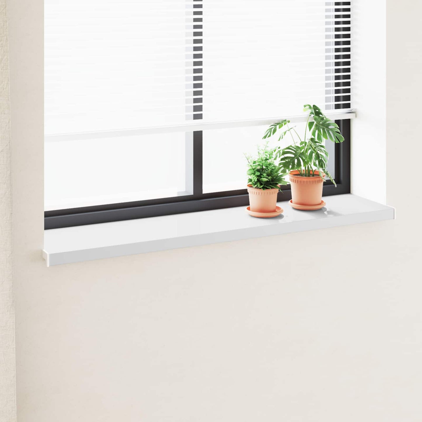 Window Sill White 120 x 35 x 4.5 cm PVC