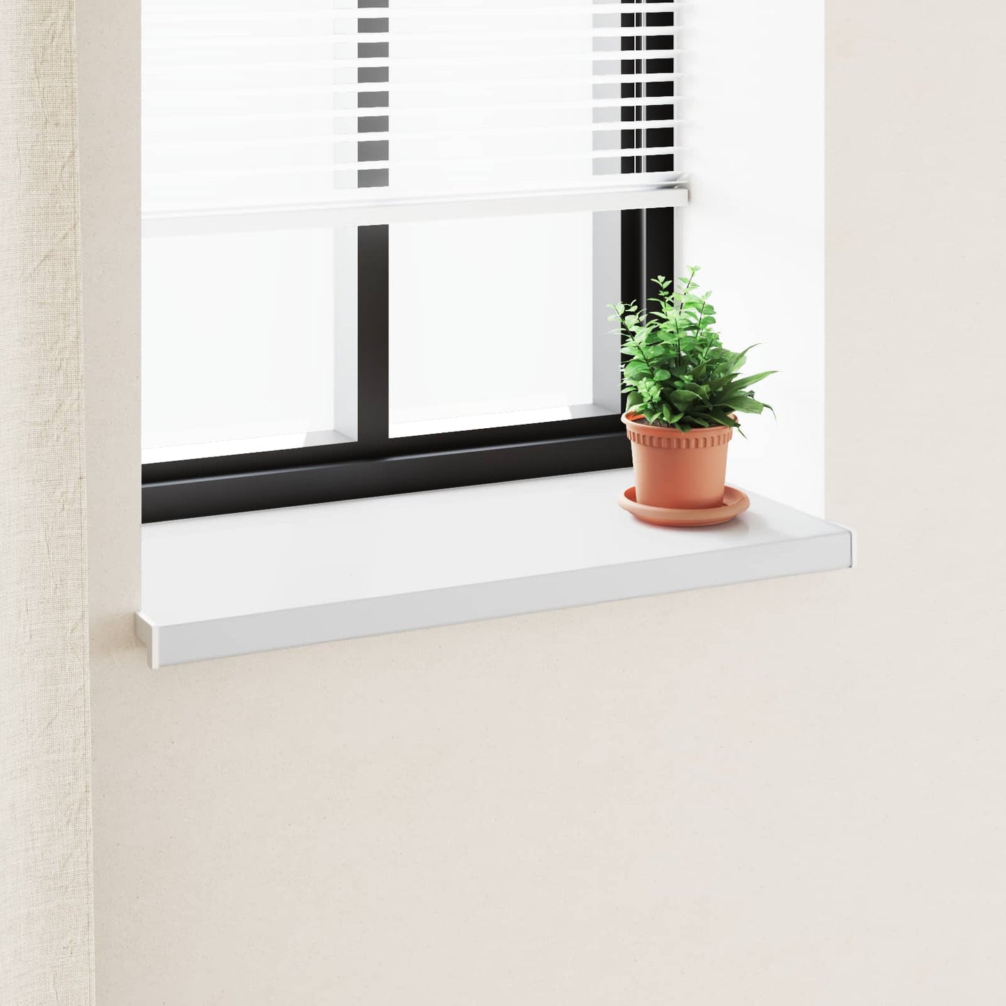Window Sill White 80 x 45 x 4.5 cm PVC