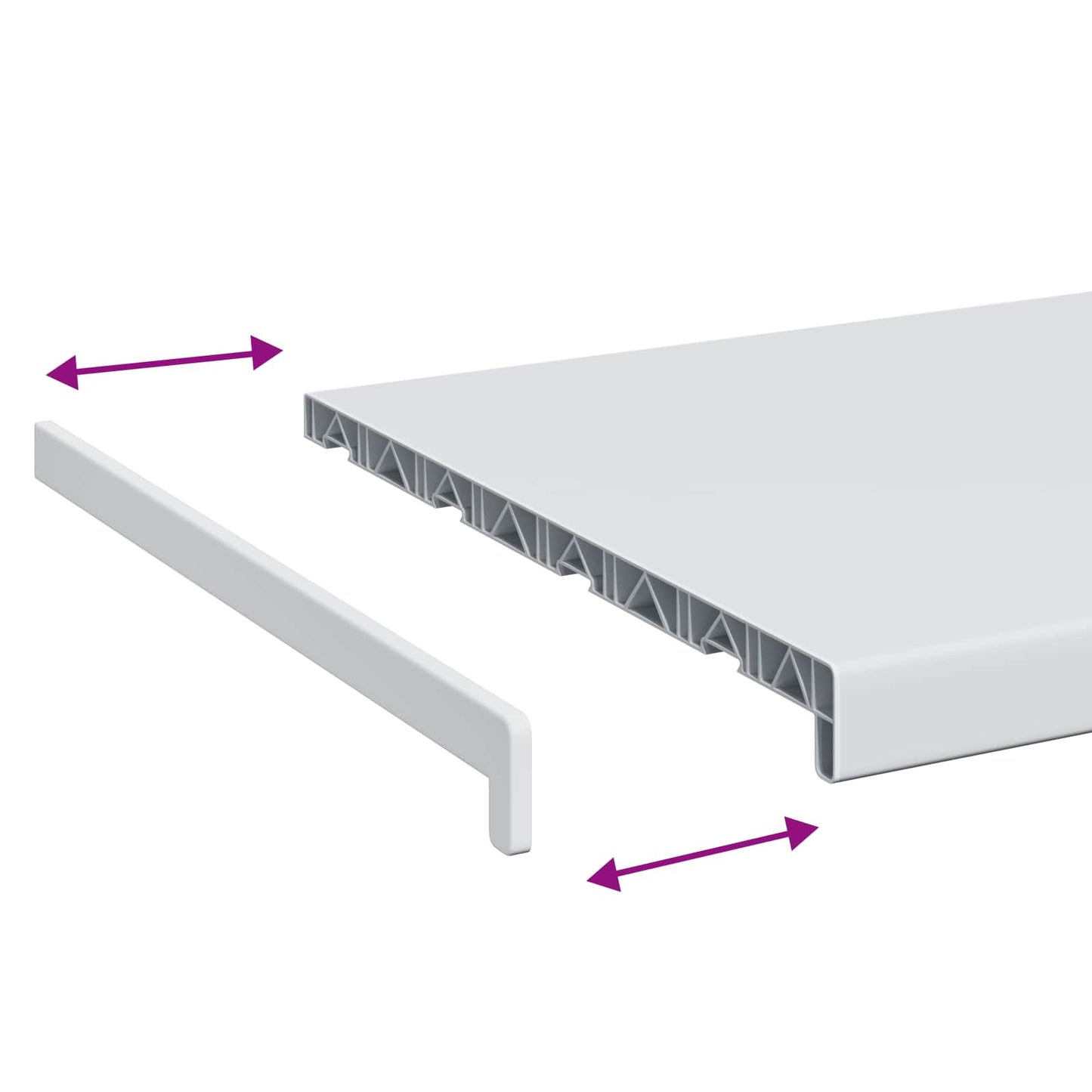 Window Sill White 100 x 45 x 4.5 cm PVC
