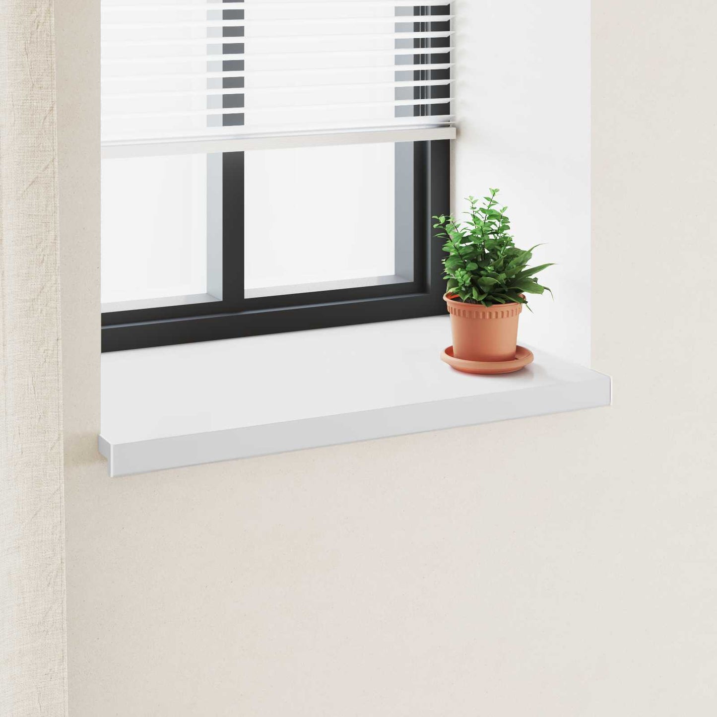 Window Sill White 80 x 50 x 4.5 cm PVC