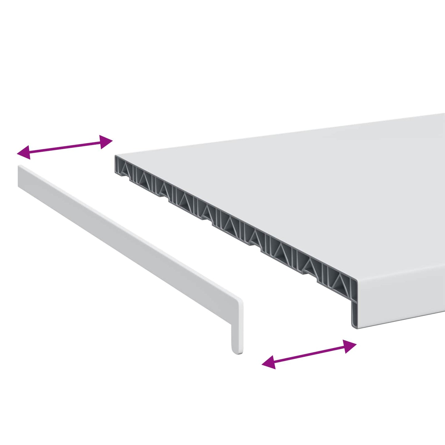 Window Sill White 120 x 50 x 4.5 cm PVC