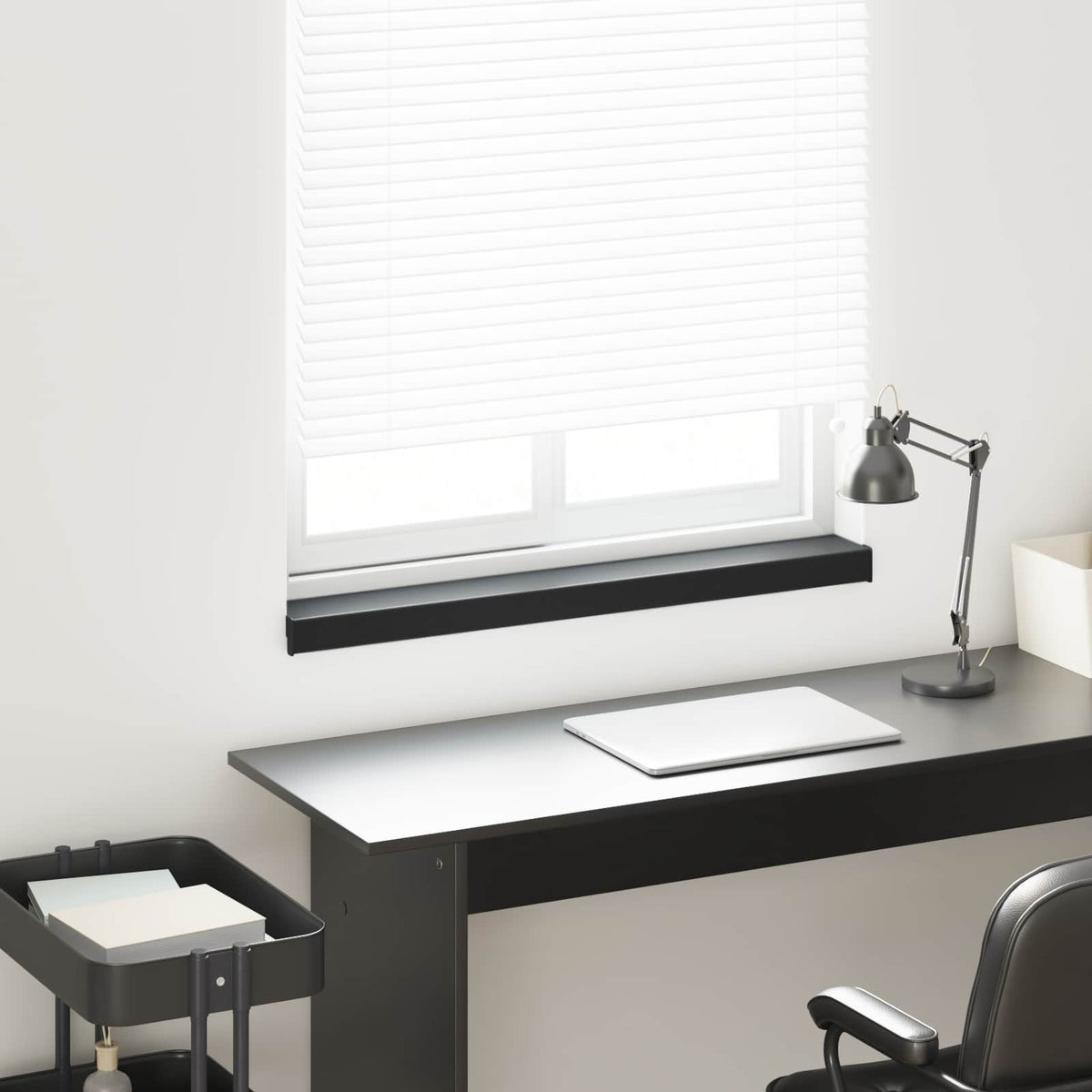 Window Sill Black with wood grain 60 x 15 x 4.5 cm PVC