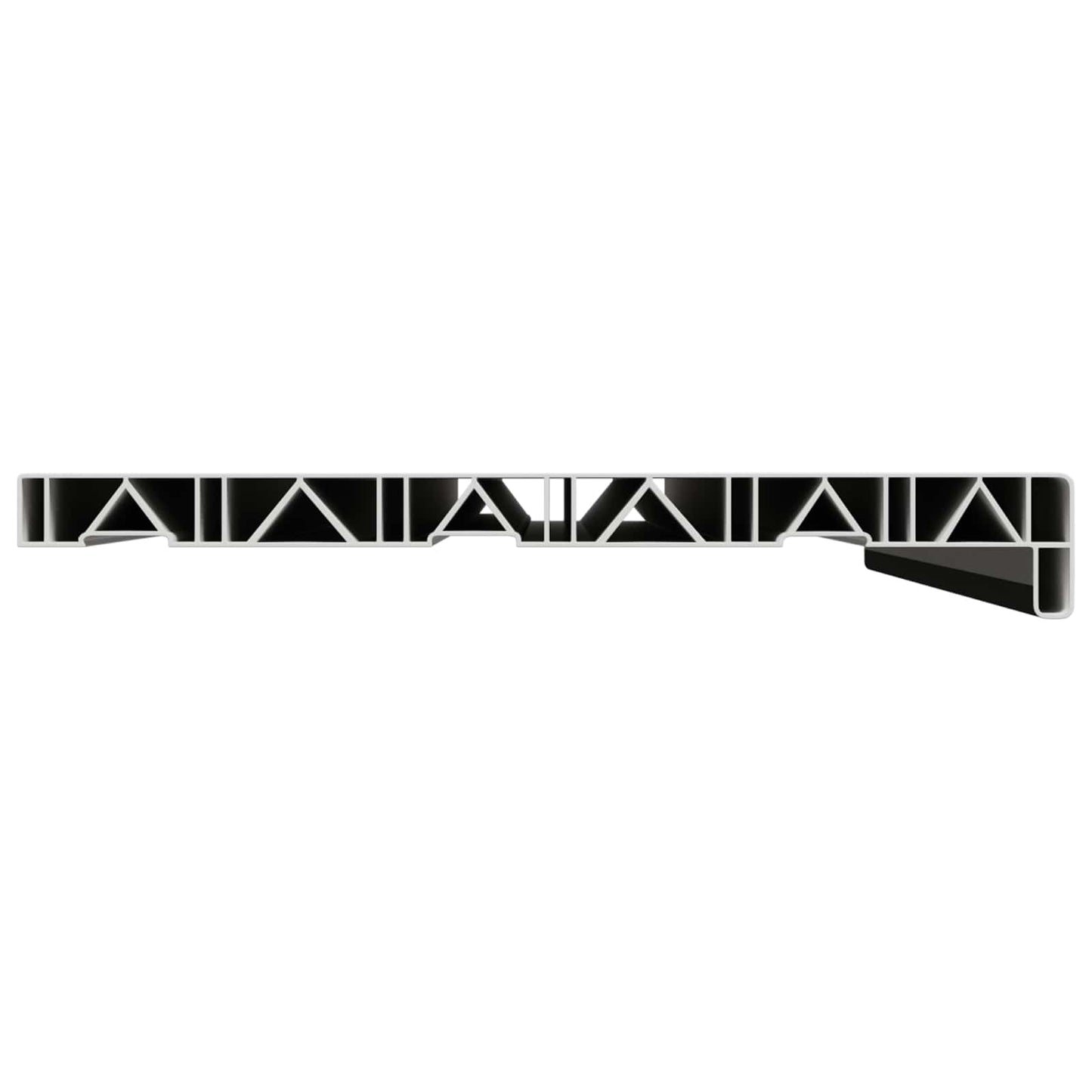 Window Sill Black with wood grain 60 x 30 x 4.5 cm PVC