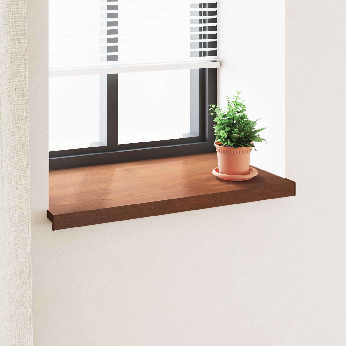 Window Sill Brown wood 80 x 50 x 4.5 cm PVC
