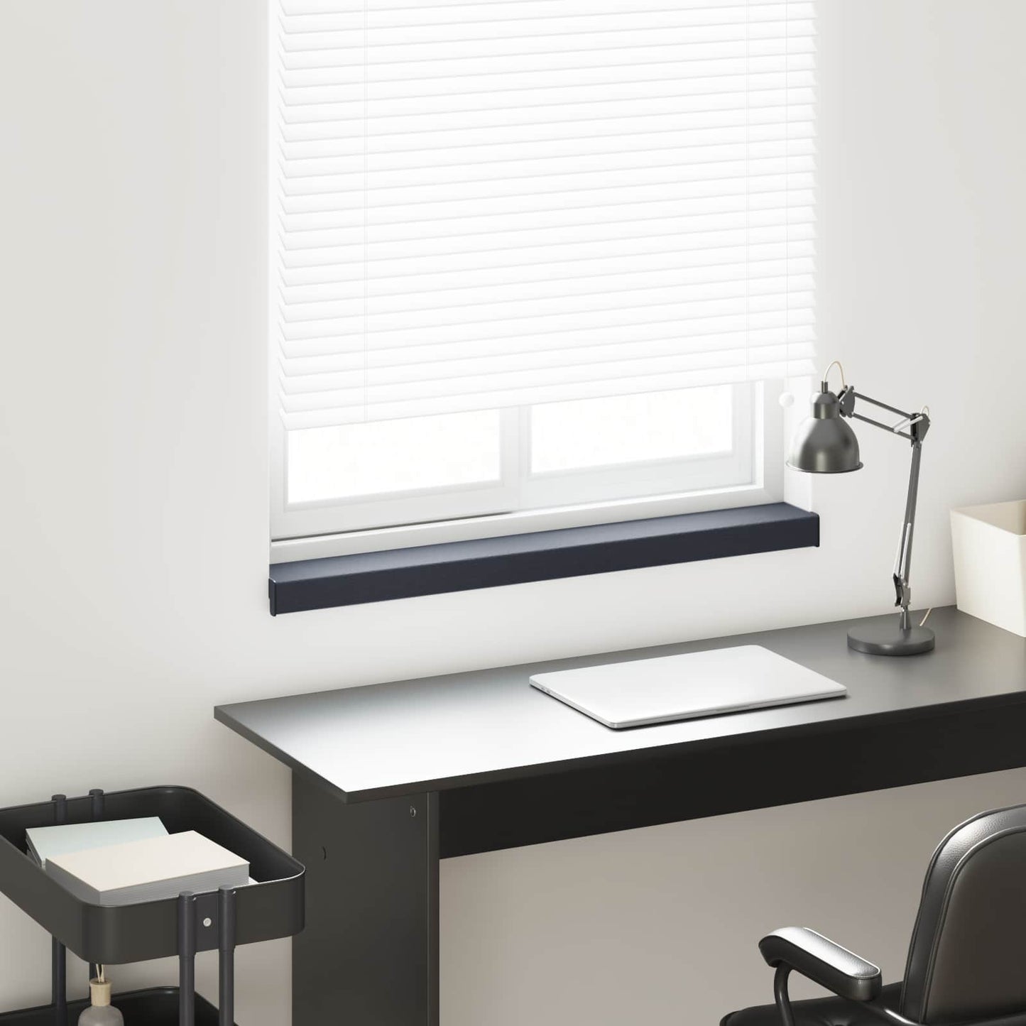 Window Sill Anthracite with wood grain 100 x 10 x 4.5 cm PVC