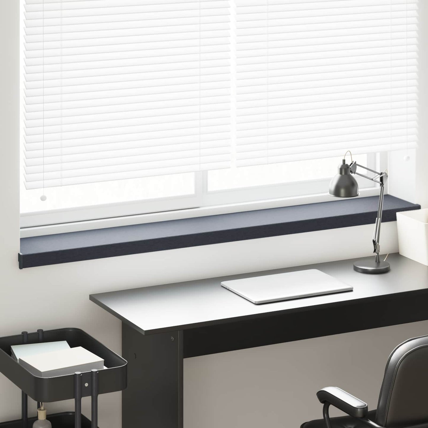 Window Sill Anthracite with wood grain 120 x 20 x 4.5 cm PVC