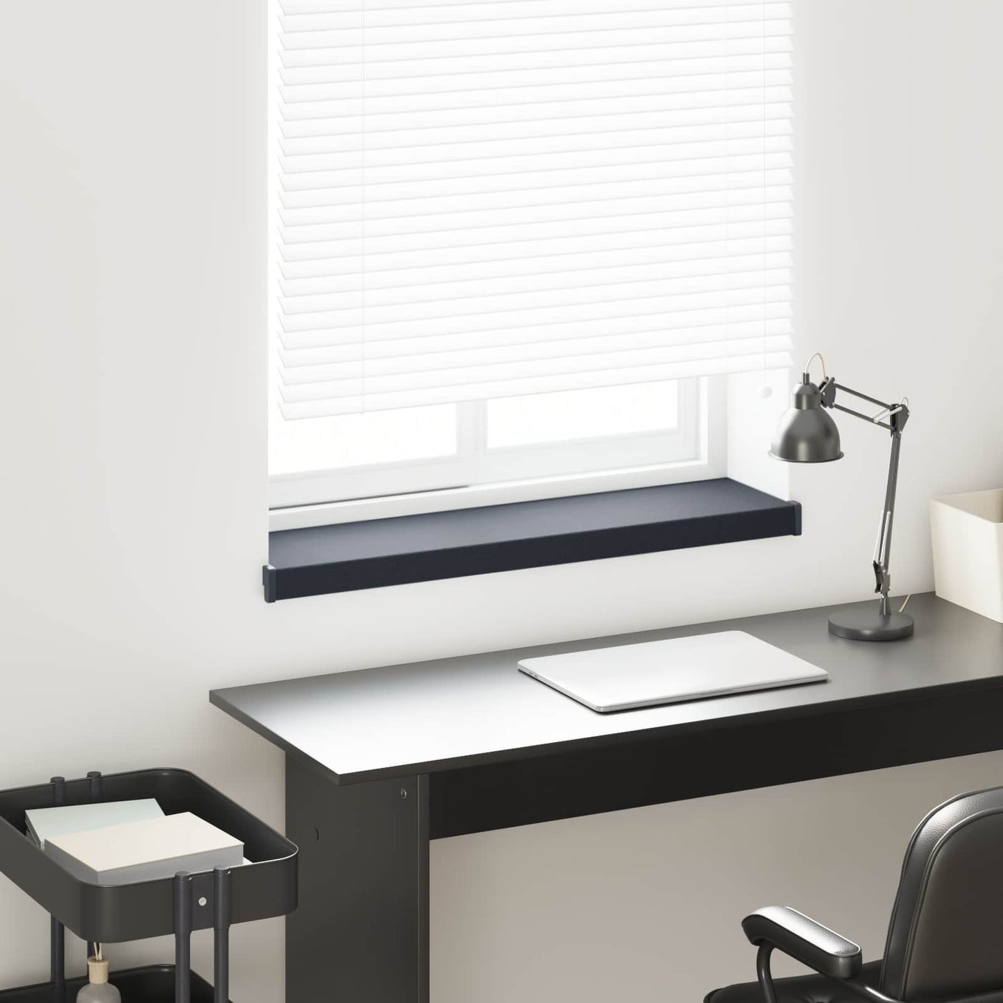 Window Sill Anthracite with wood grain 80 x 25 x 4.5 cm PVC