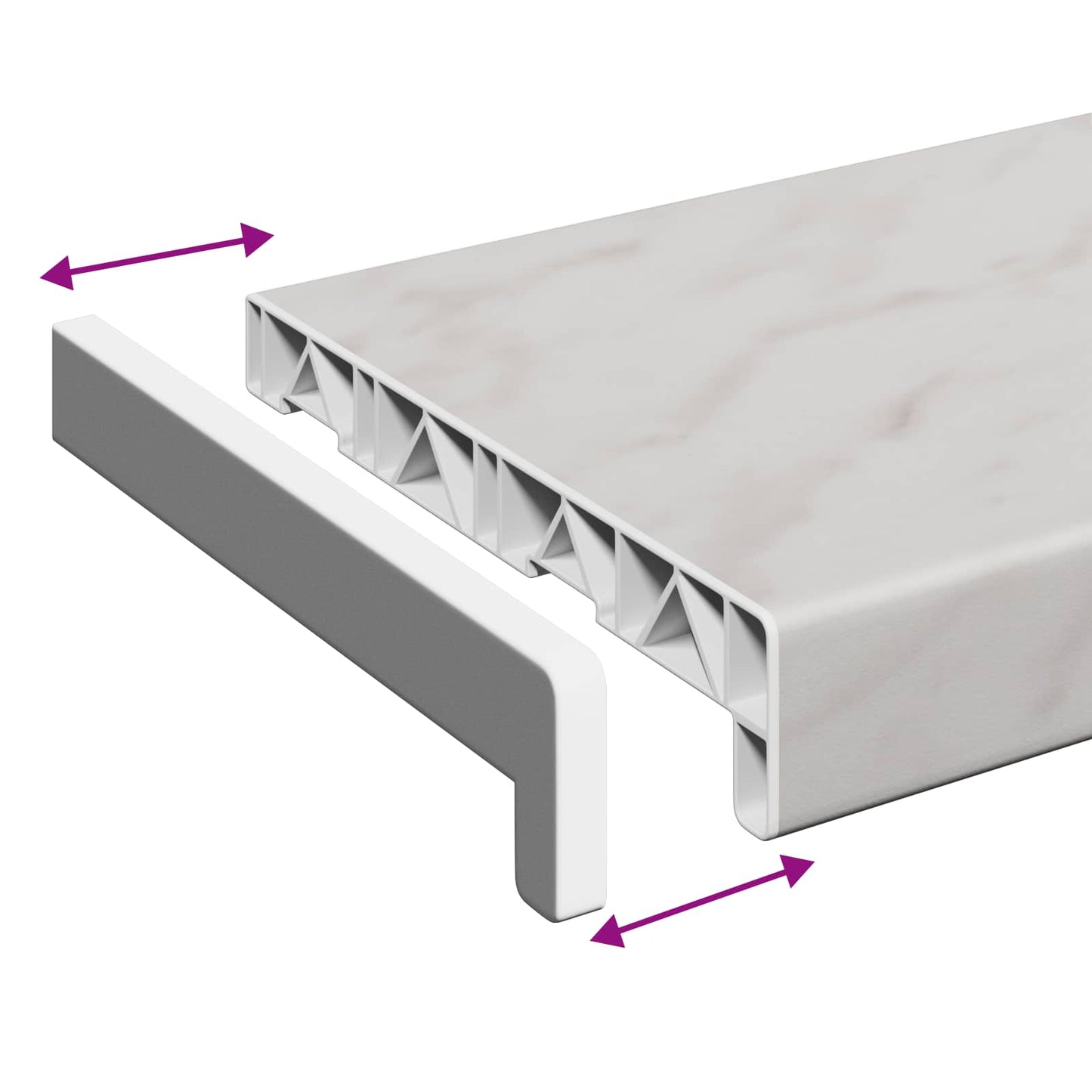 Window Sill Marble texture 140 x 20 x 4.5 cm PVC