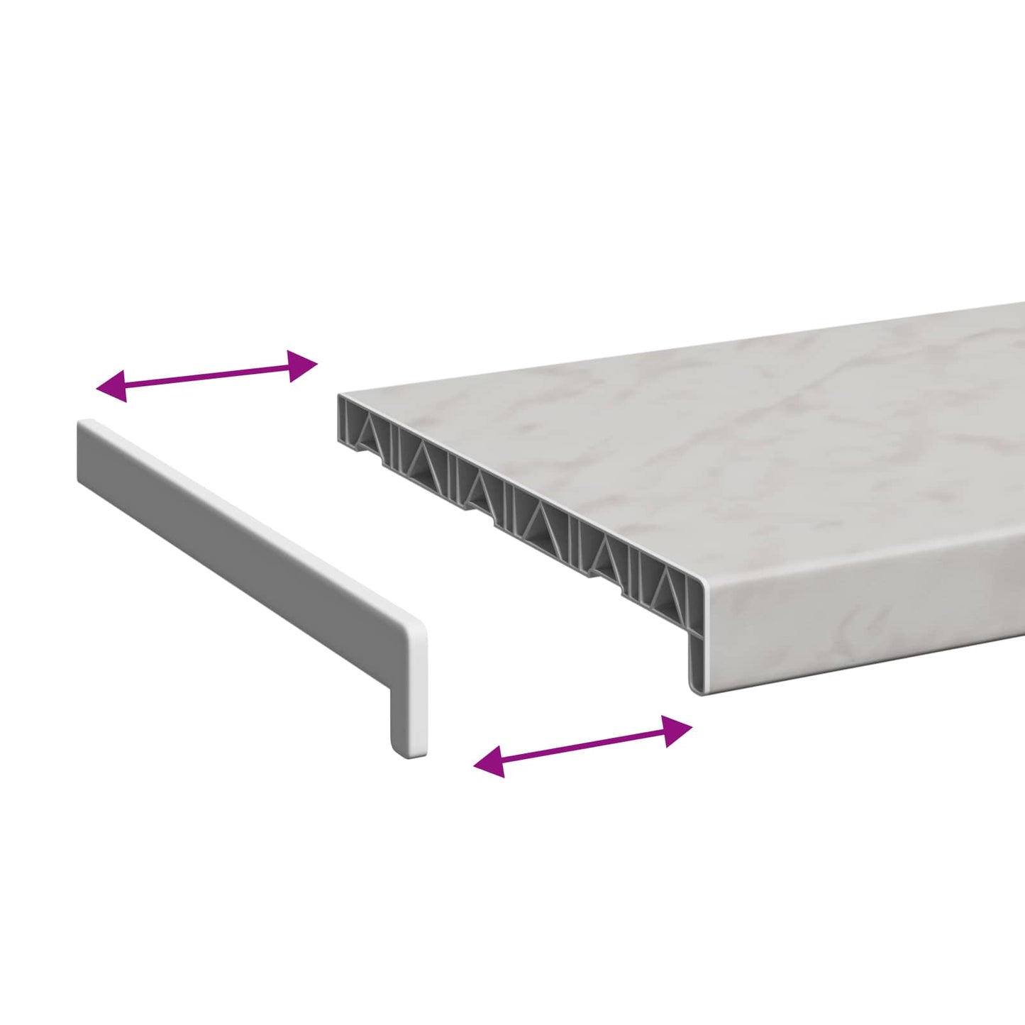 Window Sill Marble texture 80 x 35 x 4.5 cm PVC