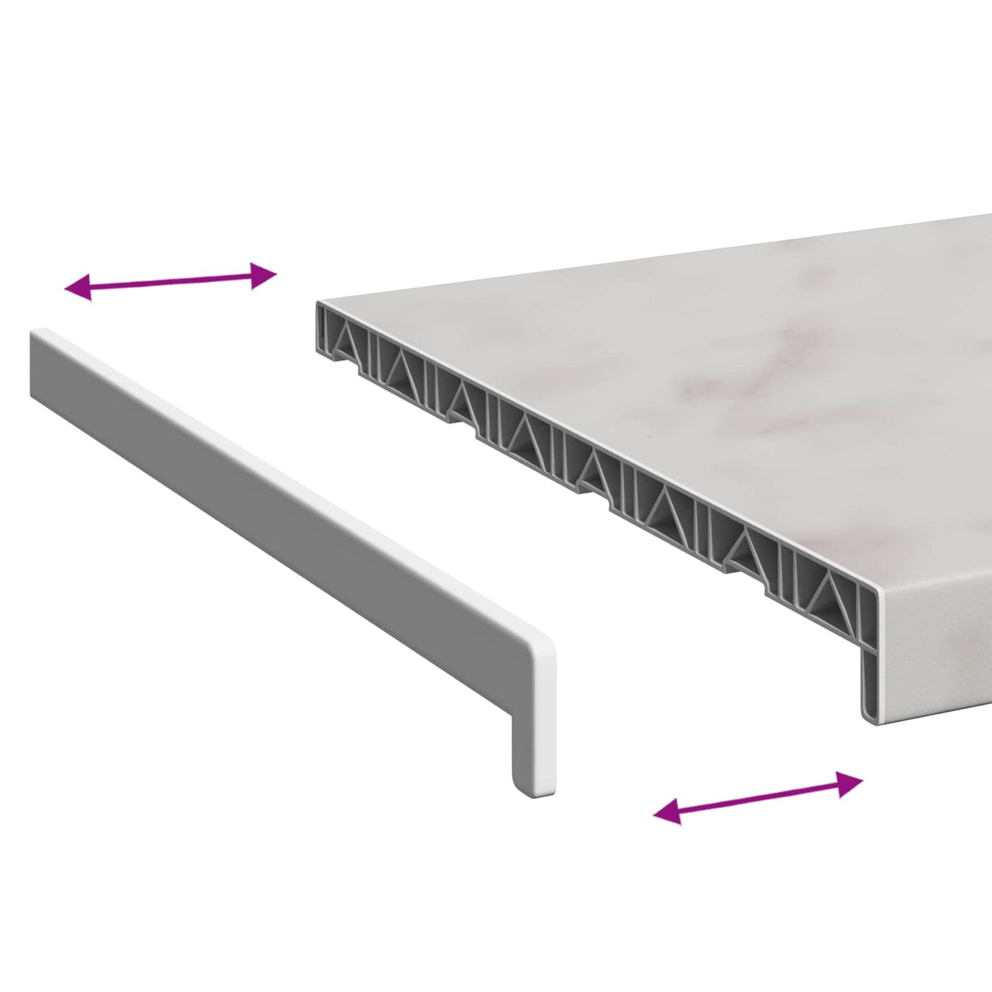 Window Sill Marble texture 120 x 45 x 4.5 cm PVC
