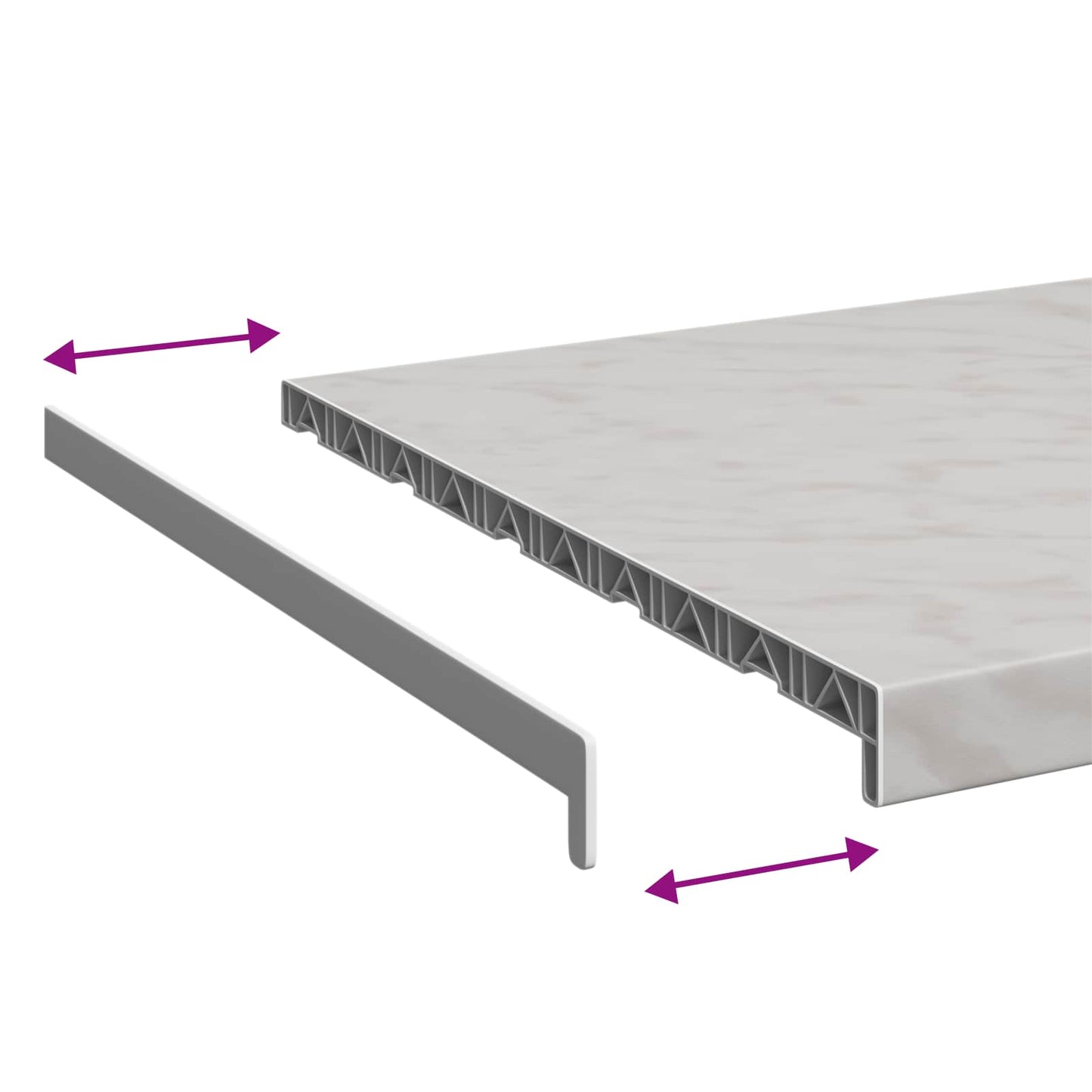Window Sill Marble texture 140 x 50 x 4.5 cm PVC