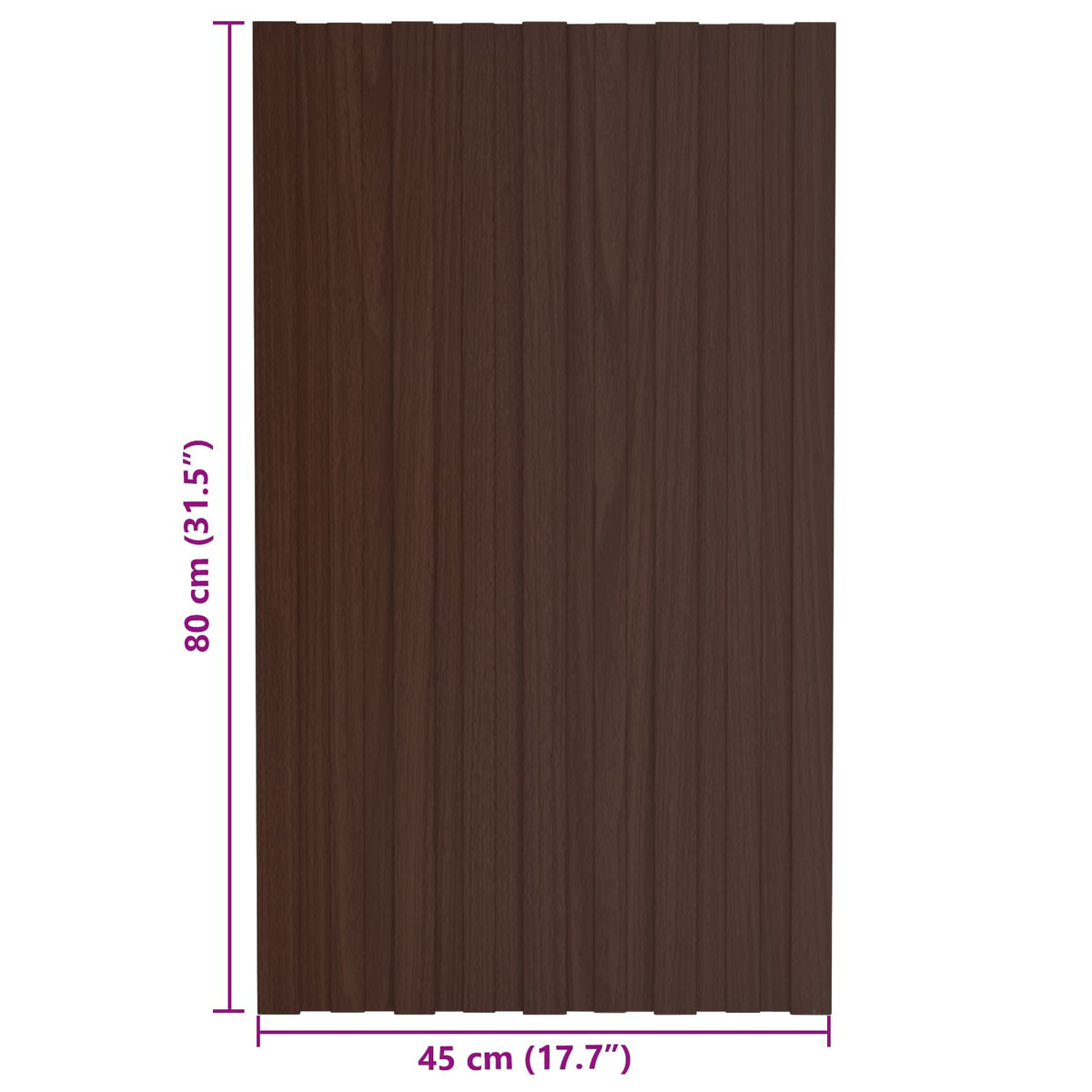 Roof Panel 36 pcs Brown 80 x 45 cm Galvanised steel