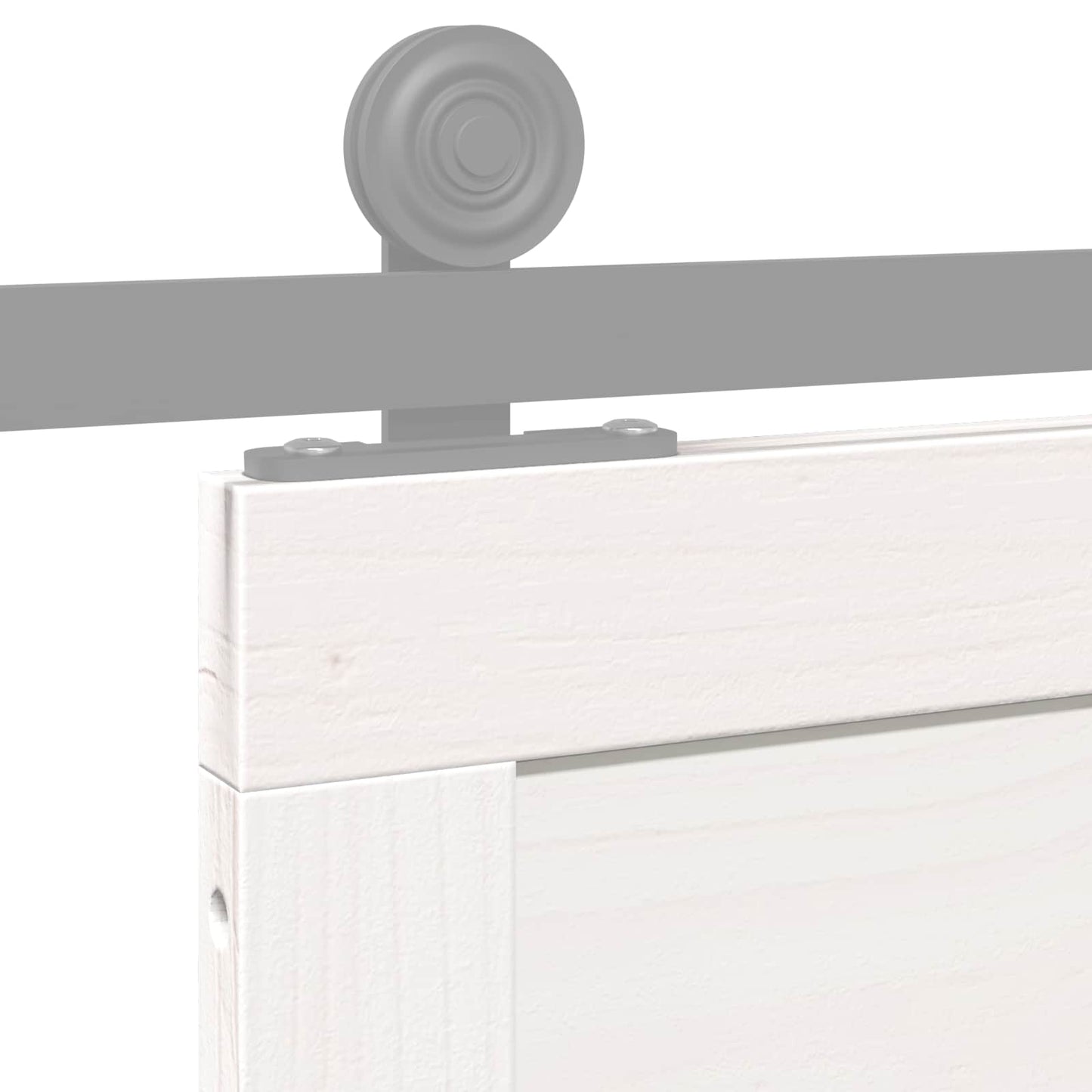 Barn Door White 100 x 2.5 x 208 cm Solid Pine Wood