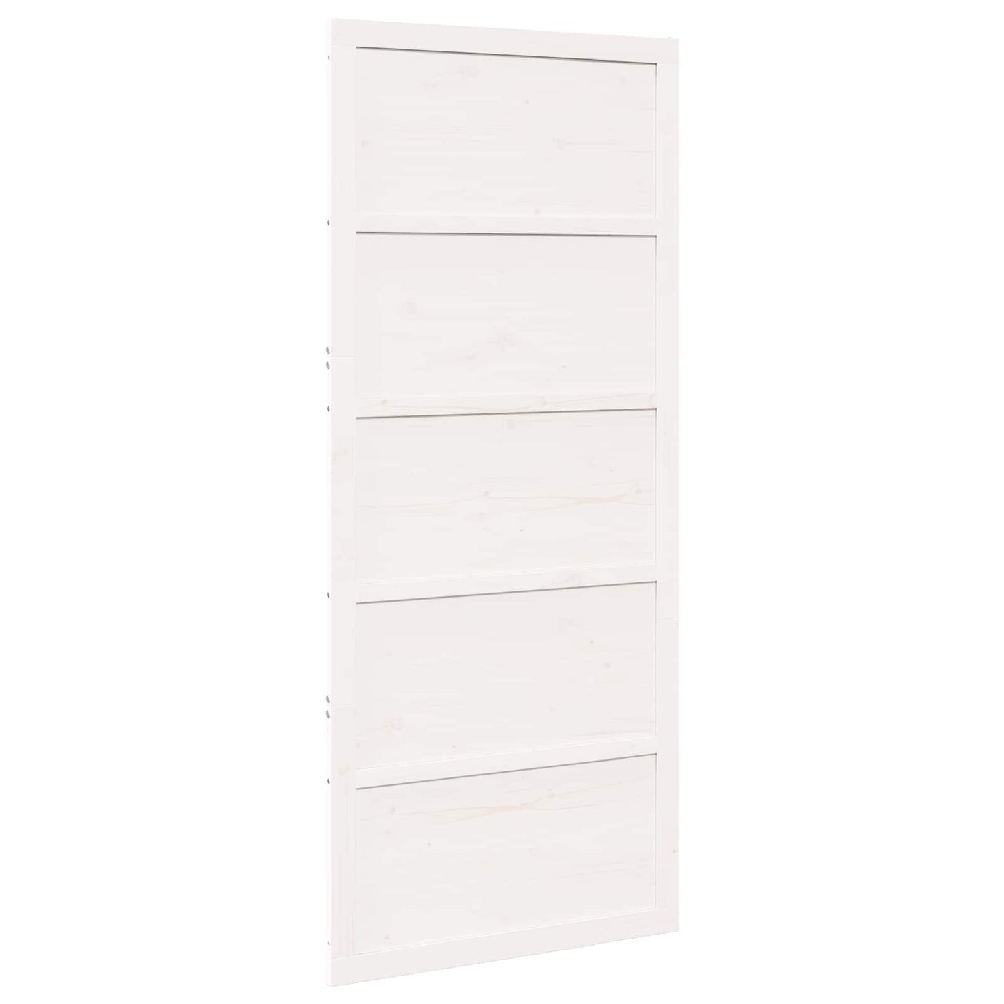Barn Door White 100 x 2.5 x 208 cm Solid Pine Wood