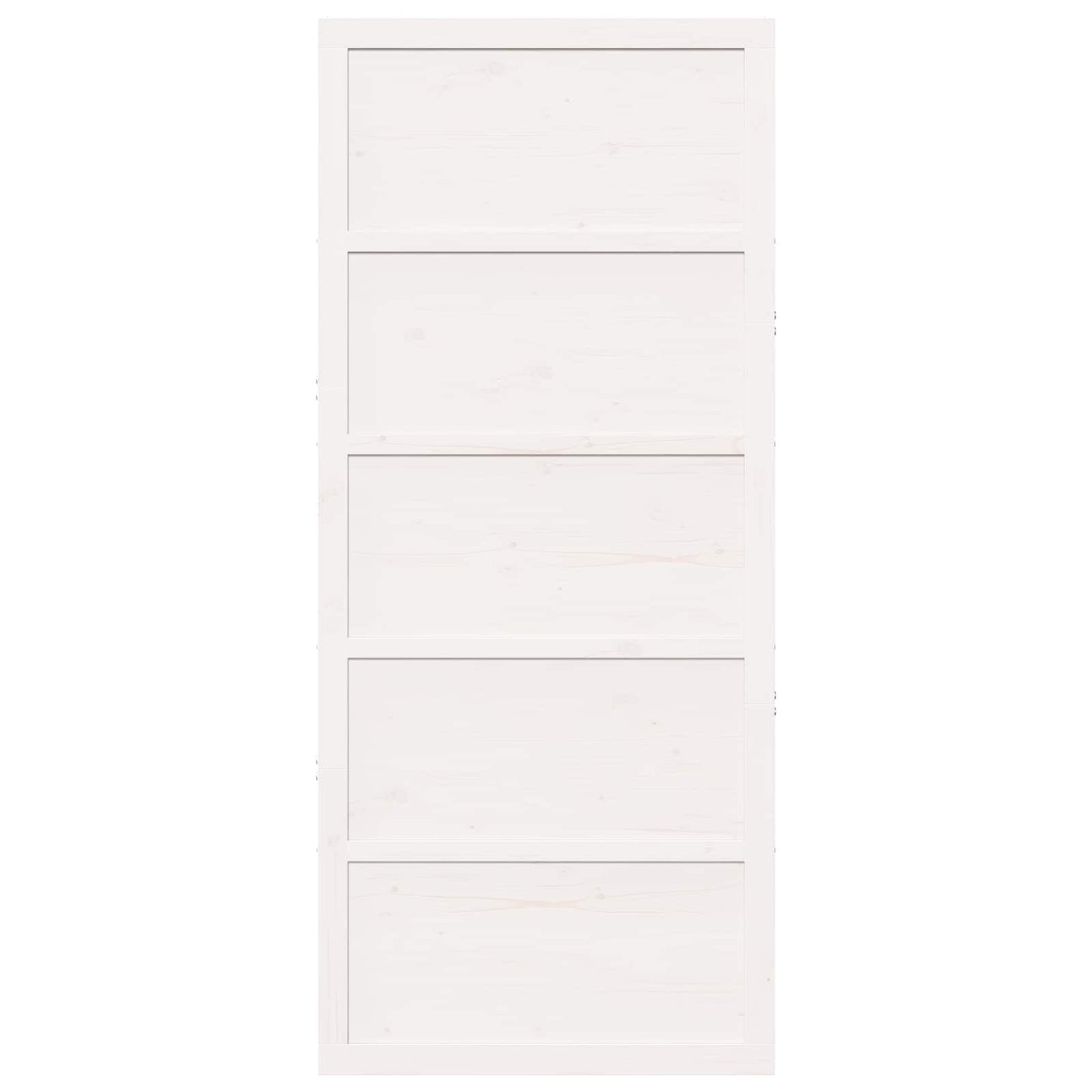 Barn Door White 100 x 2.5 x 208 cm Solid Pine Wood