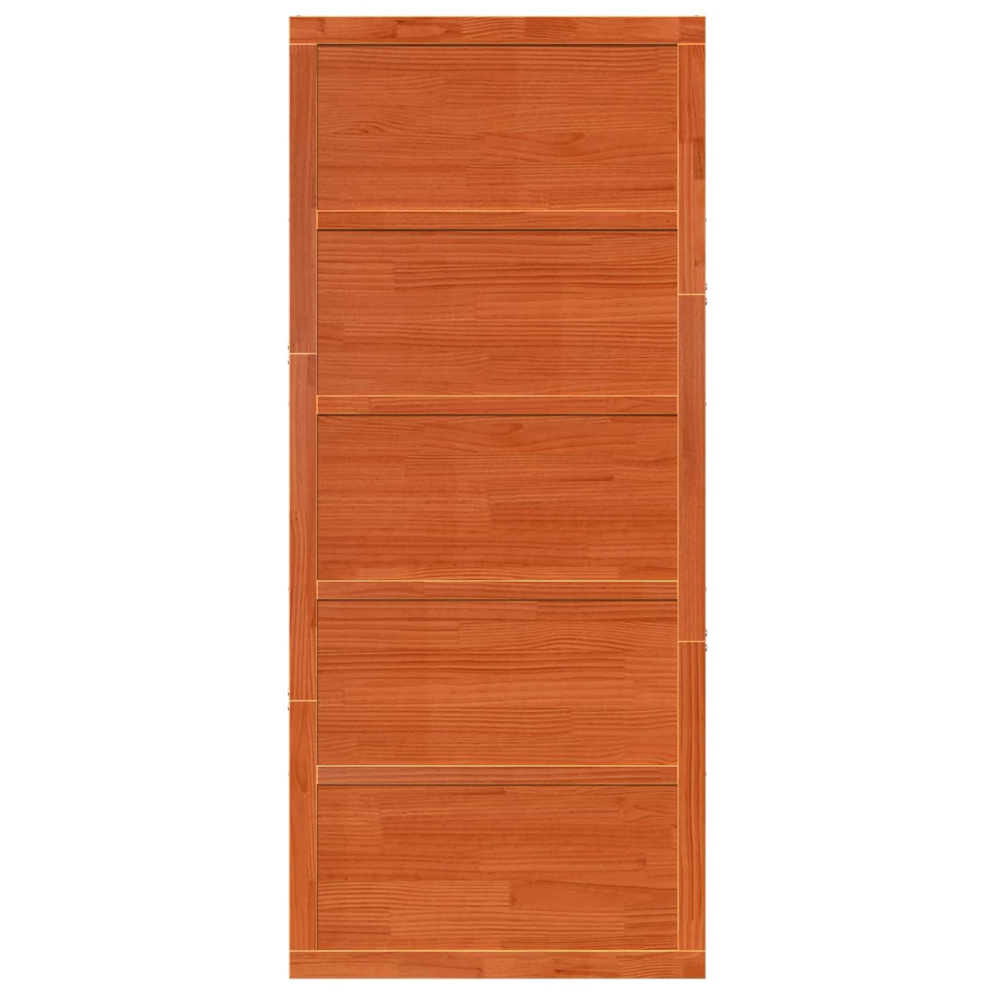 Barn Door Wax Brown 100 x 2.5 x 208 cm Solid Pine Wood
