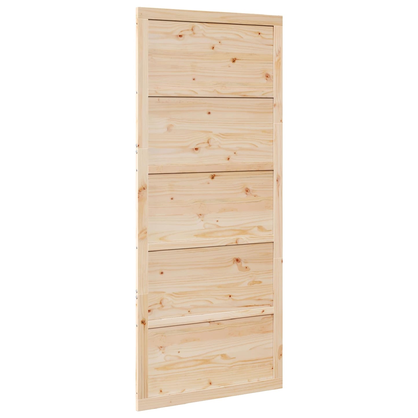 Barn Door Natural 80 x 2.5 x 208 cm Solid Pine Wood