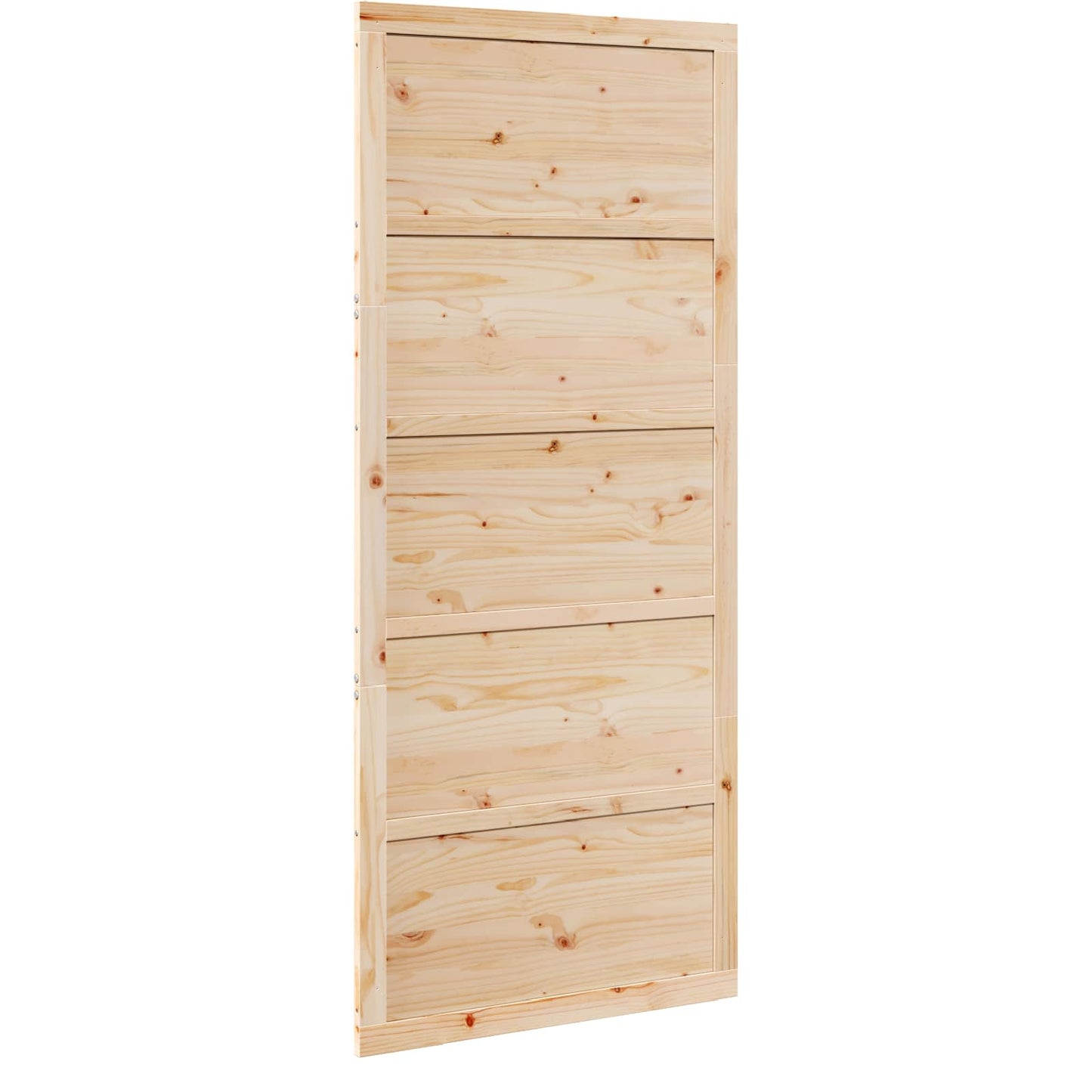 Barn Door Natural 80 x 2.5 x 208 cm Solid Pine Wood