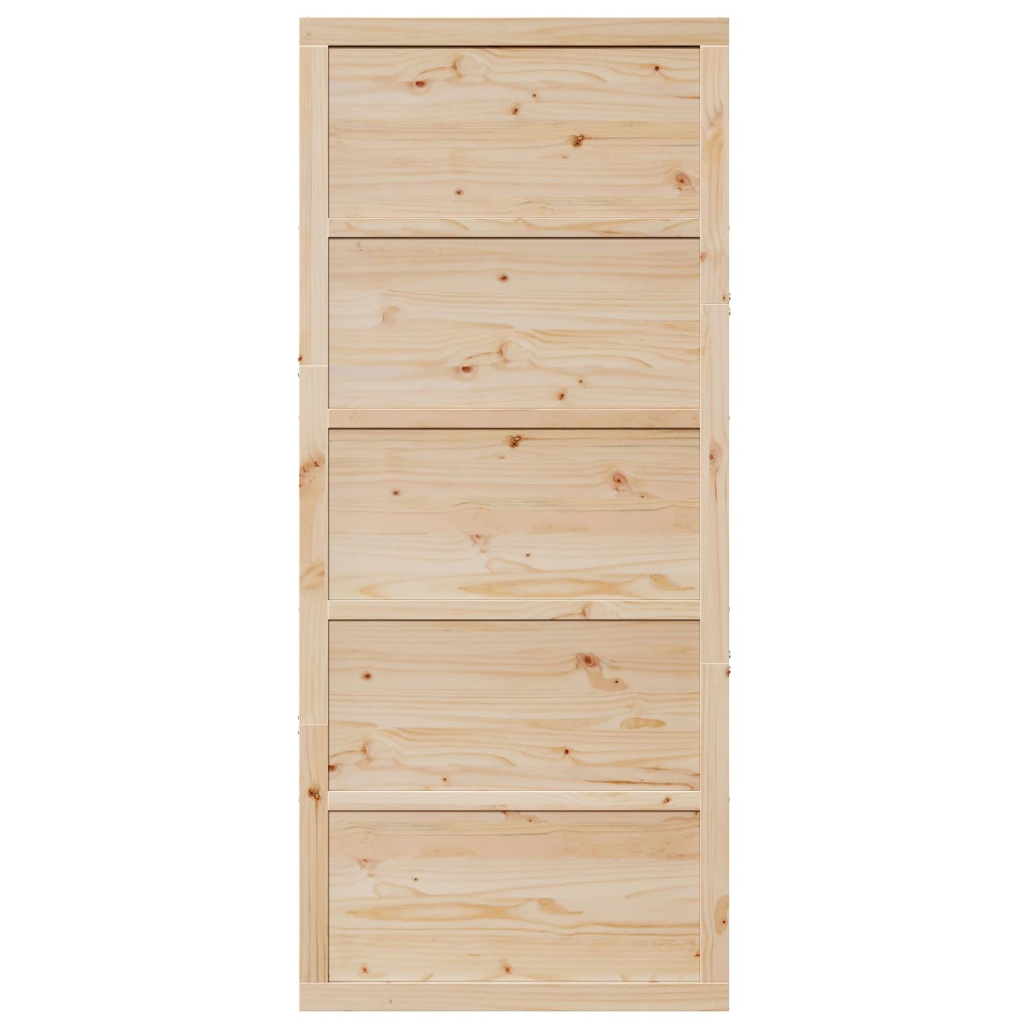 Barn Door Natural 80 x 2.5 x 208 cm Solid Pine Wood