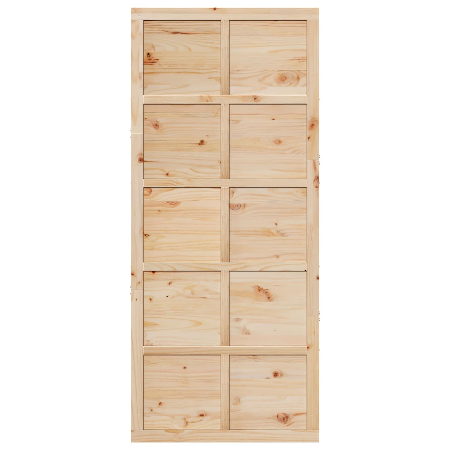 Barn Door Natural 100 x 2.5 x 208 cm Solid Pine Wood