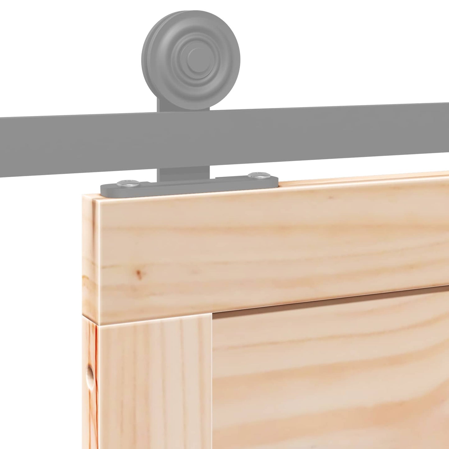 Barn Door Natural 90 x 2.5 x 208 cm Solid Pine Wood