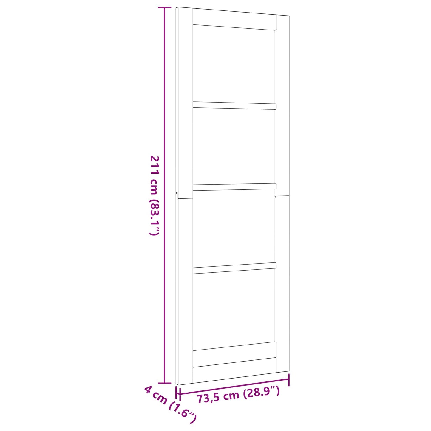 Interior Door Natural 73.5 x 211 cm Plywood