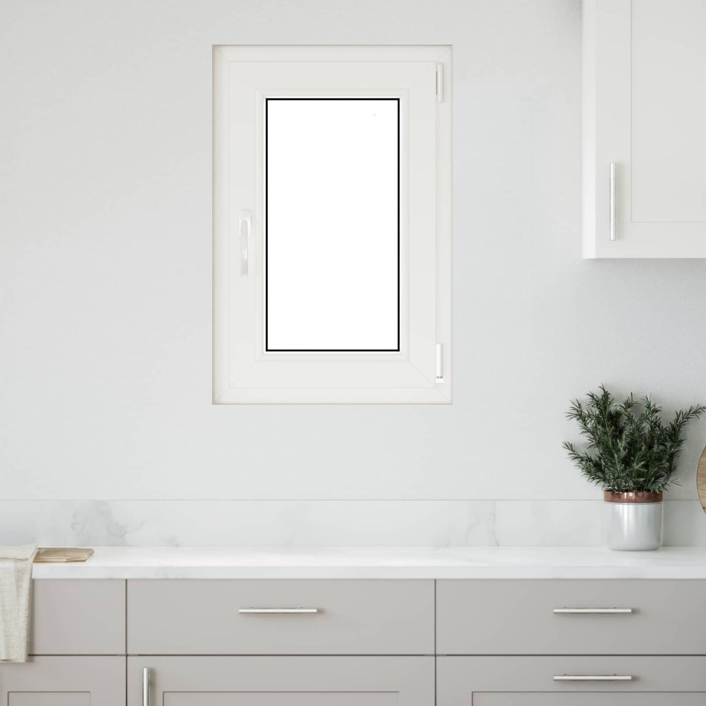 Basement Window RISOR 50 x 75 cm PVC and Glass White