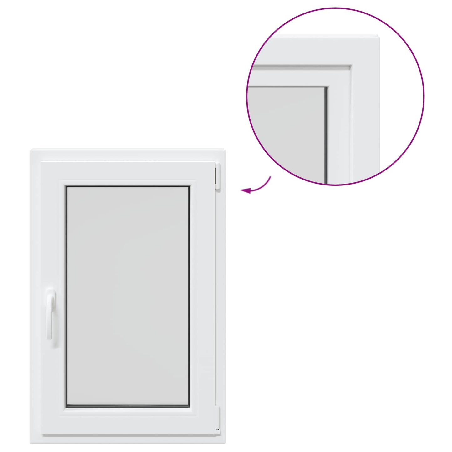 Basement Window RISOR 60 x 100 cm PVC and Glass White