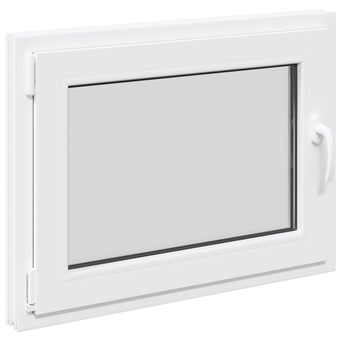 Basement Window RISOR 80 x 50 cm PVC and Glass White