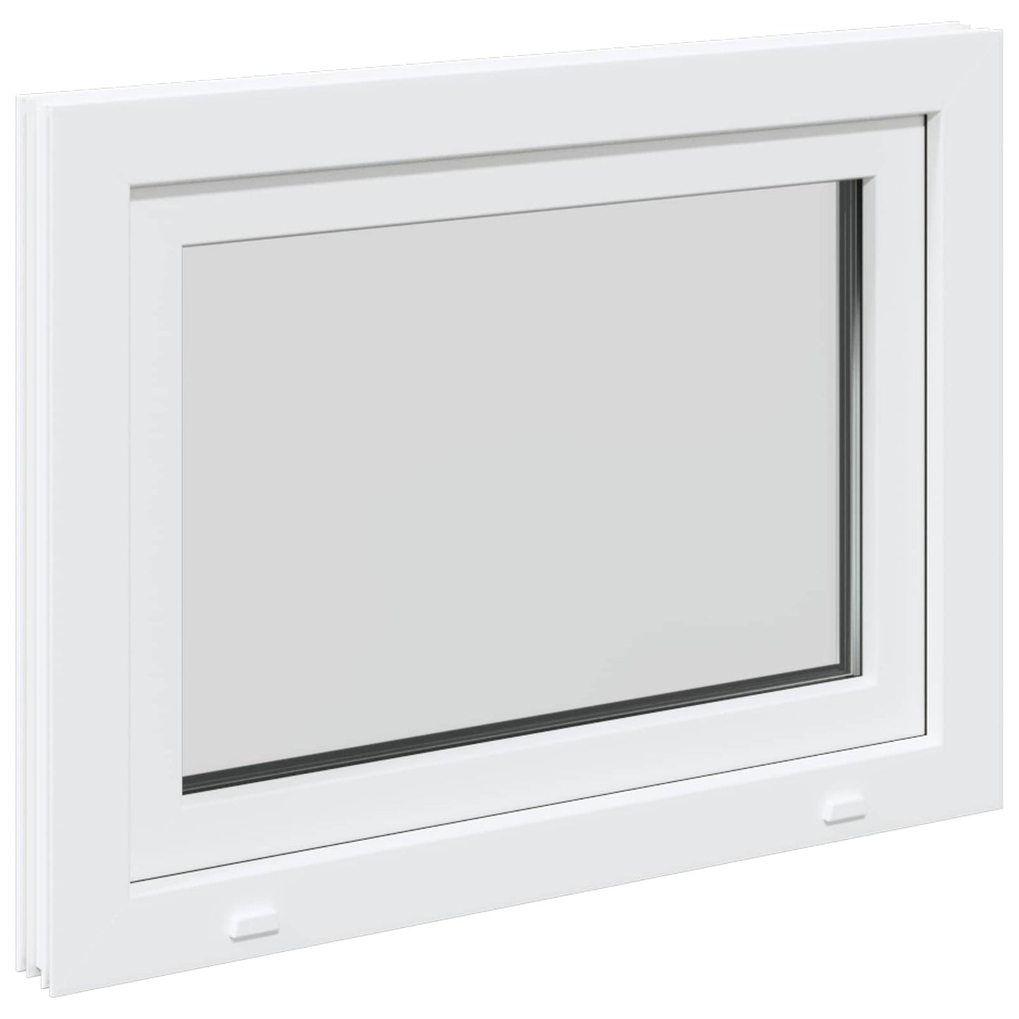 Basement Window RISOR 80 x 50 cm PVC and Glass White