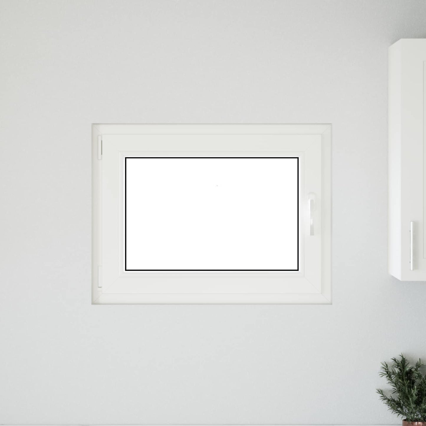 Basement Window RISOR 80 x 70 cm PVC and Glass White