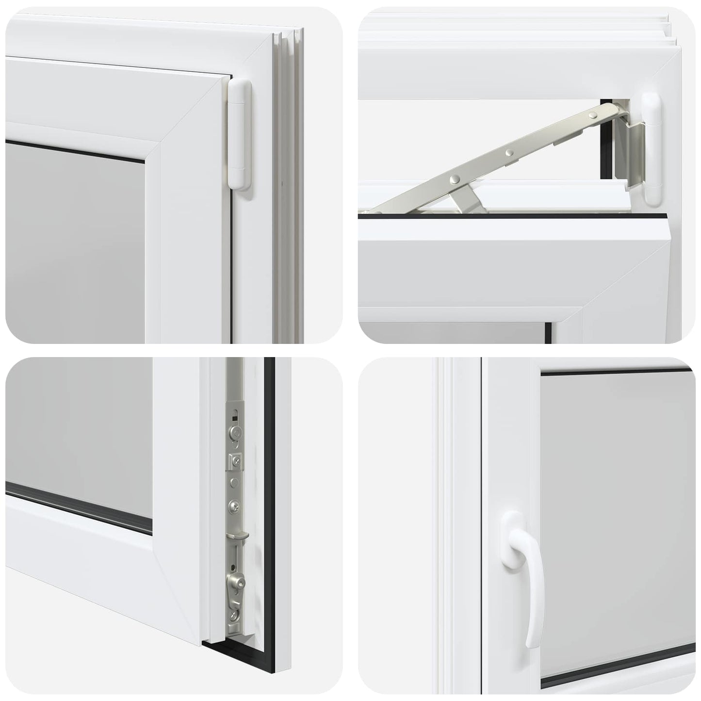 Basement Window RISOR 90 x 60 cm PVC and Glass White