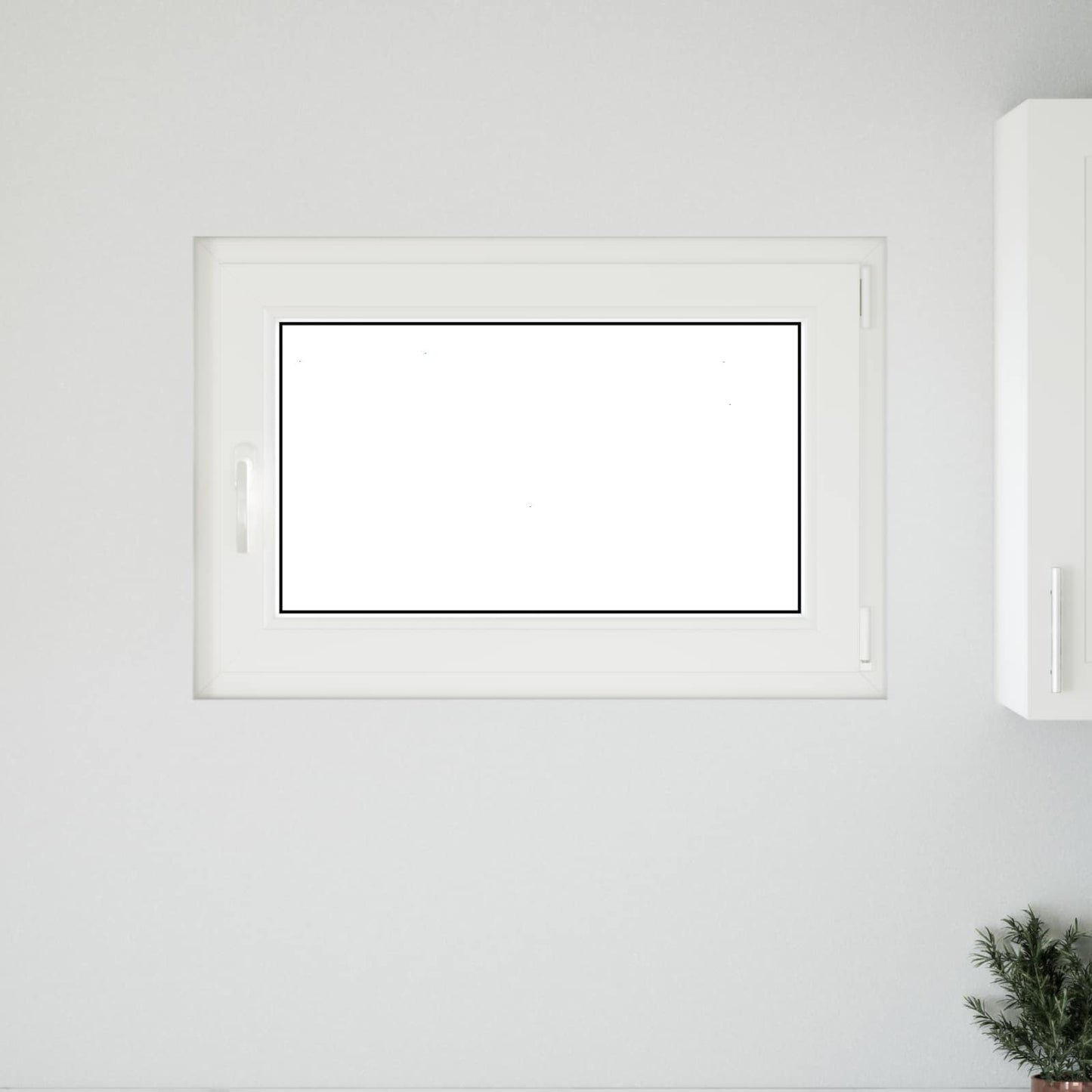 Basement Window RISOR 90 x 70 cm PVC and Glass White