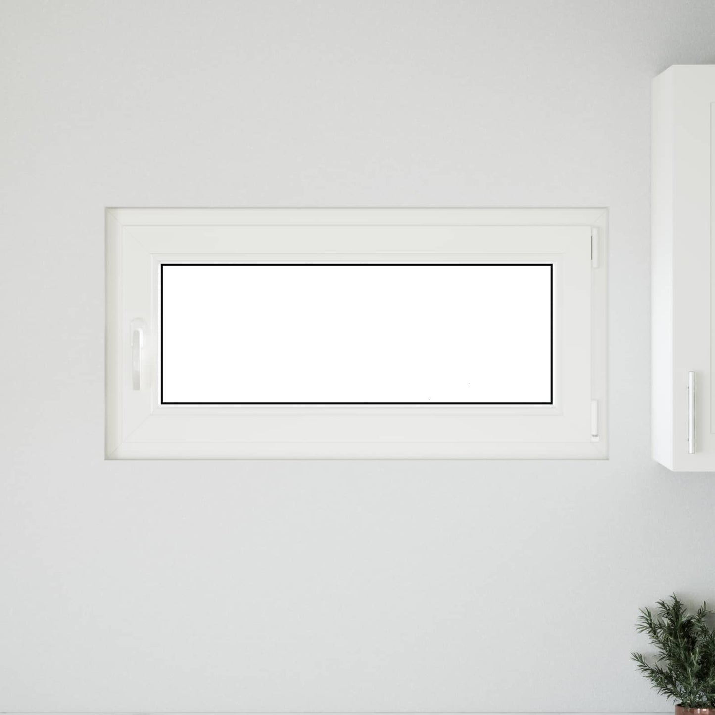 Basement Window RISOR 100 x 50 cm PVC and Glass White
