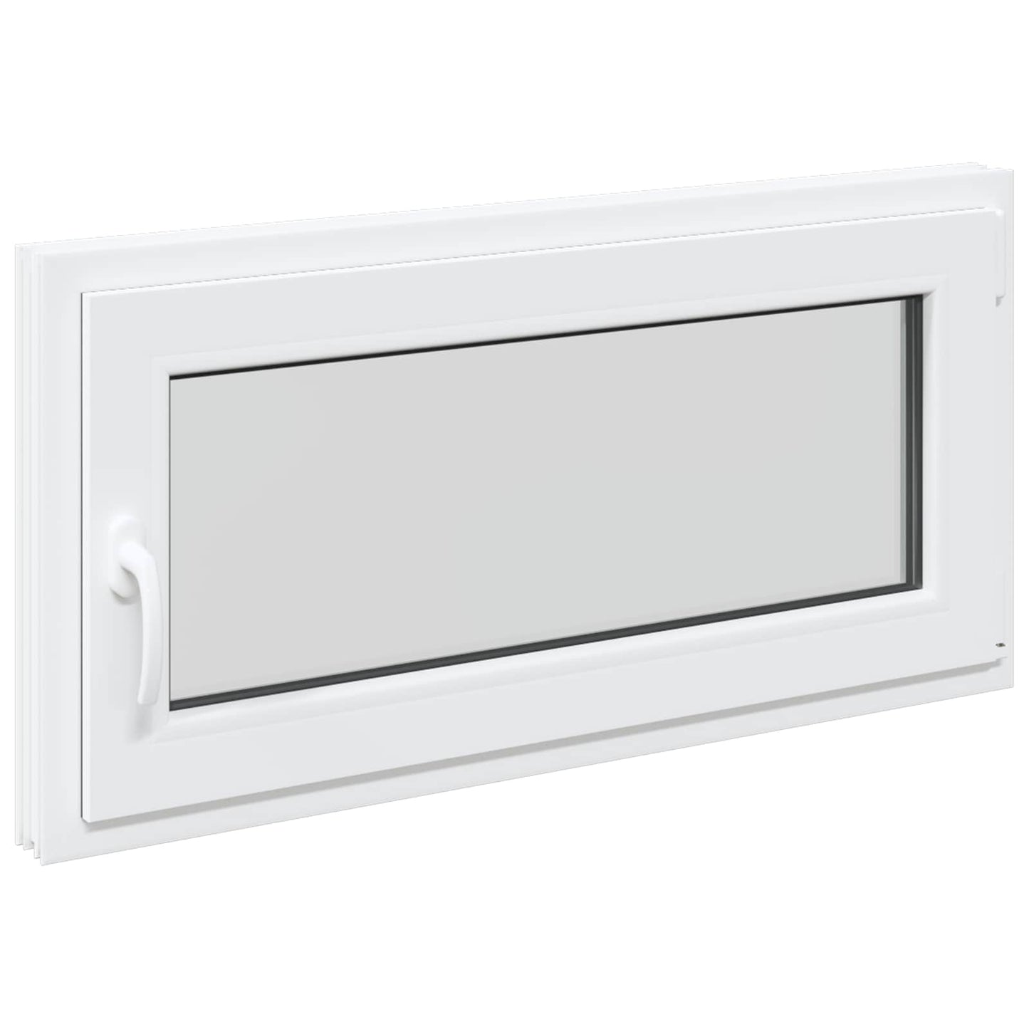 Basement Window RISOR 100 x 50 cm PVC and Glass White