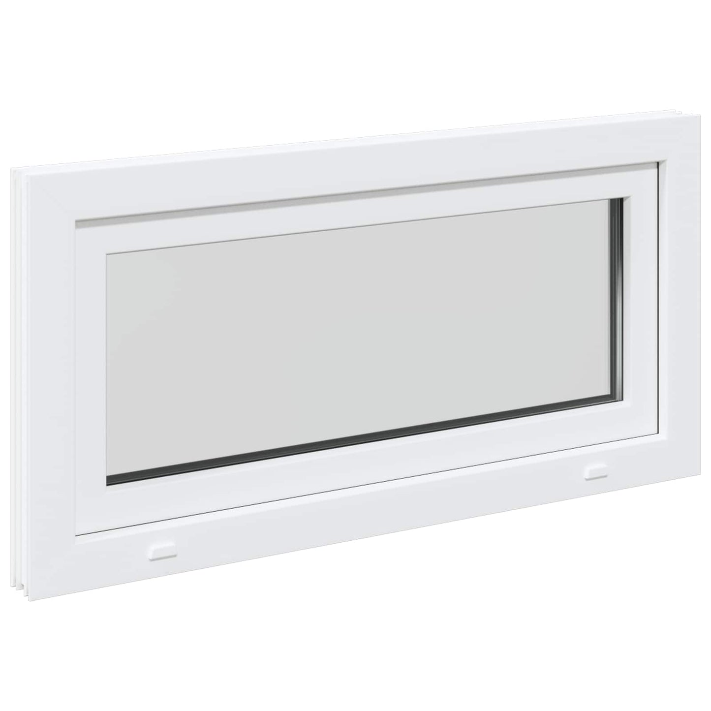 Basement Window RISOR 100 x 50 cm PVC and Glass White