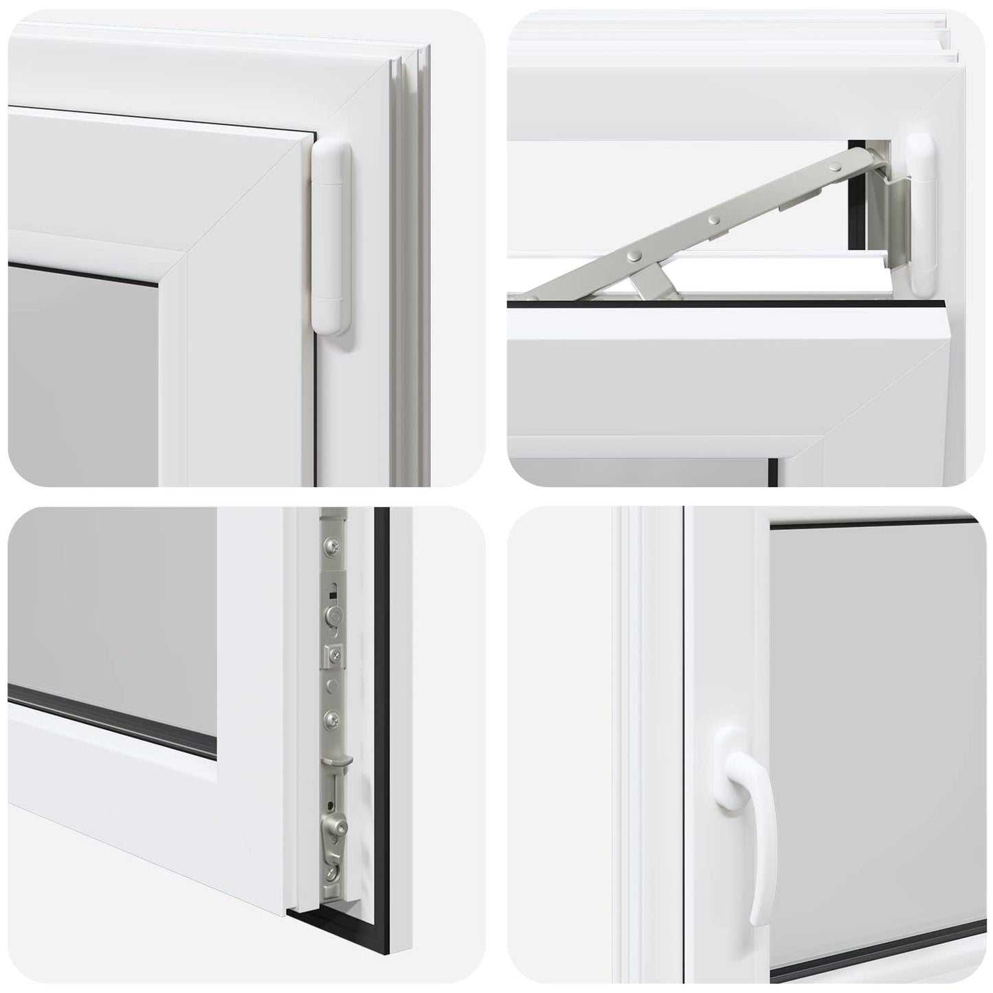 Tilt & Turn Basement Window RISOR 100 x 70 cm PVC and Glass