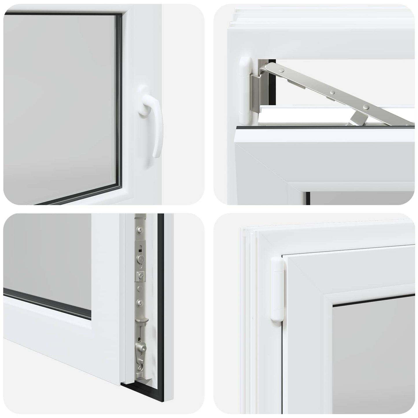 Basement Window RISOR 100 x 70 cm PVC and Glass White