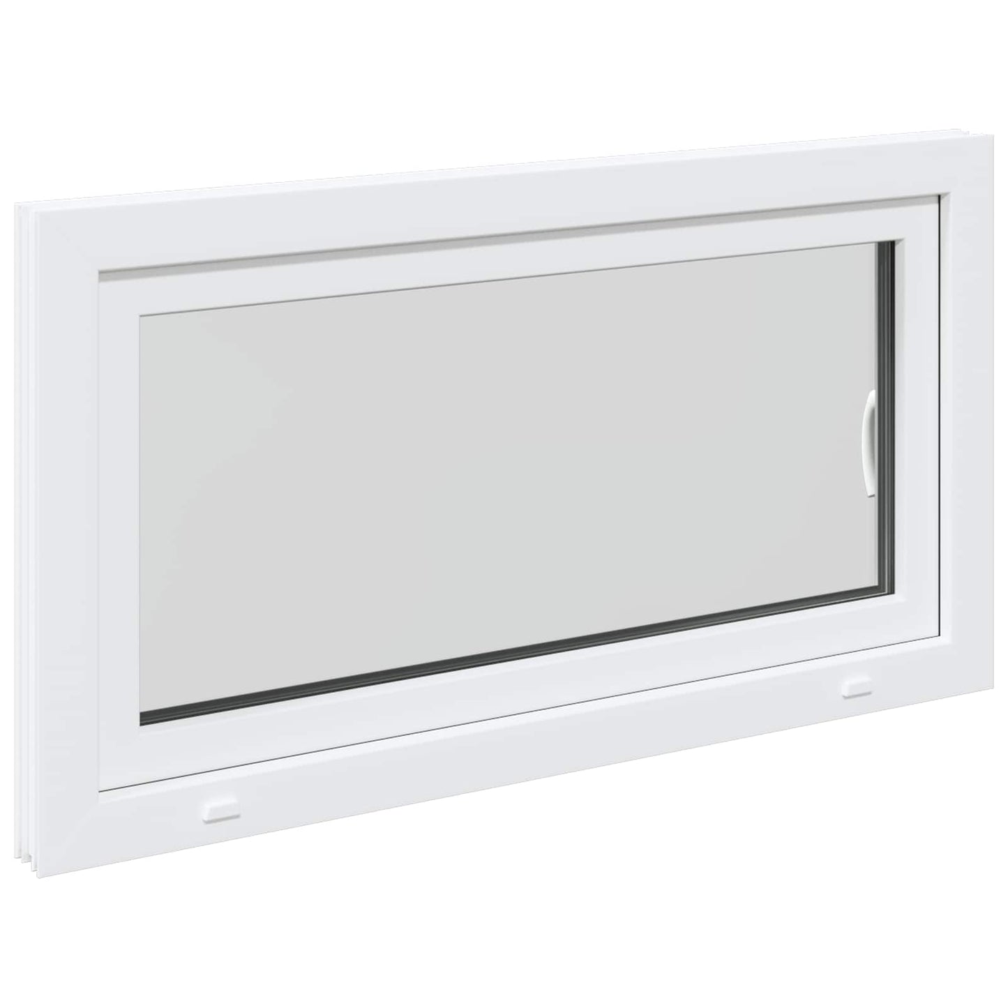 Basement Window RISOR 110 x 50 cm PVC and Glass White